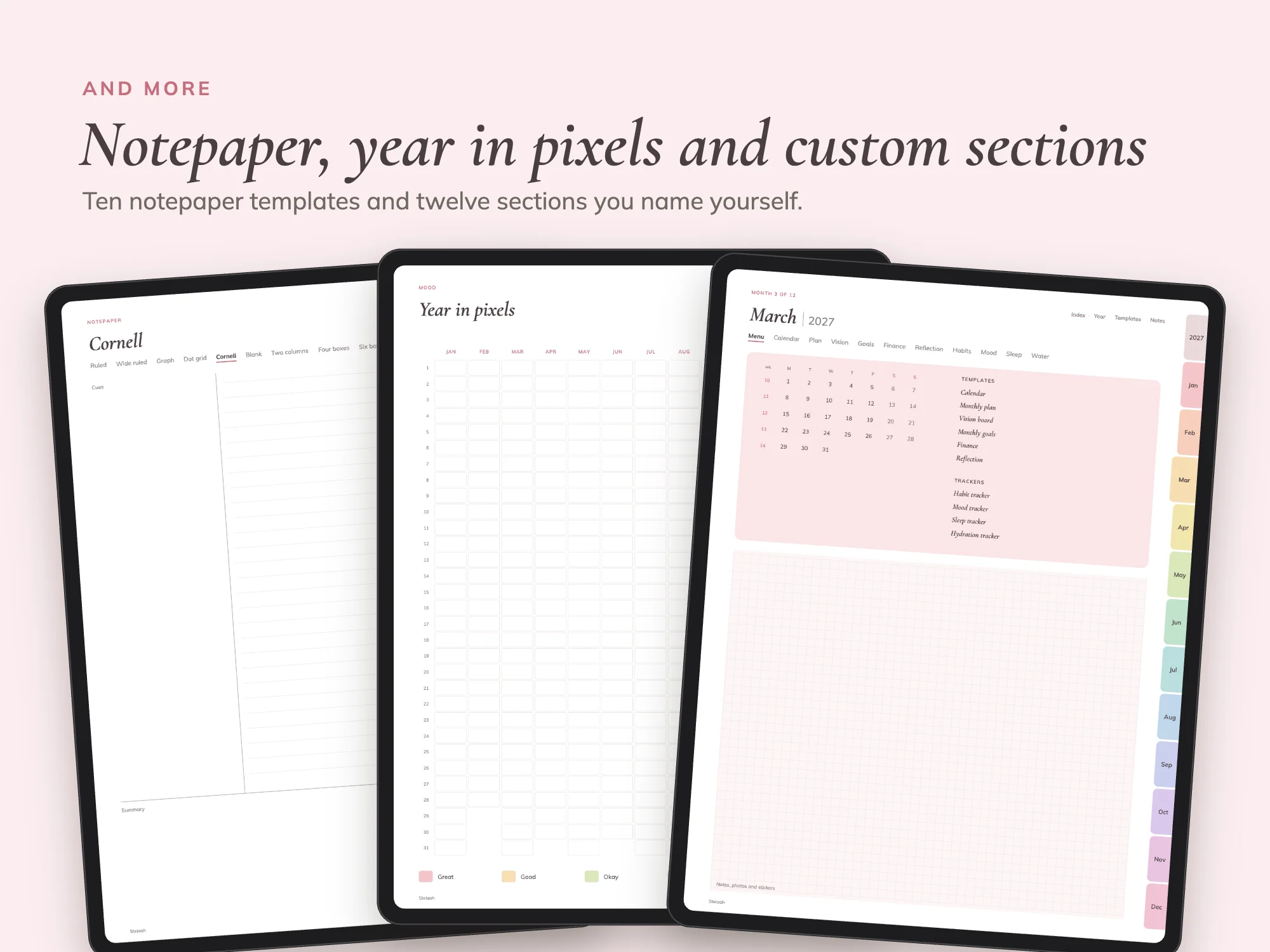 Free January to December 2027 Digital Planner: And more
