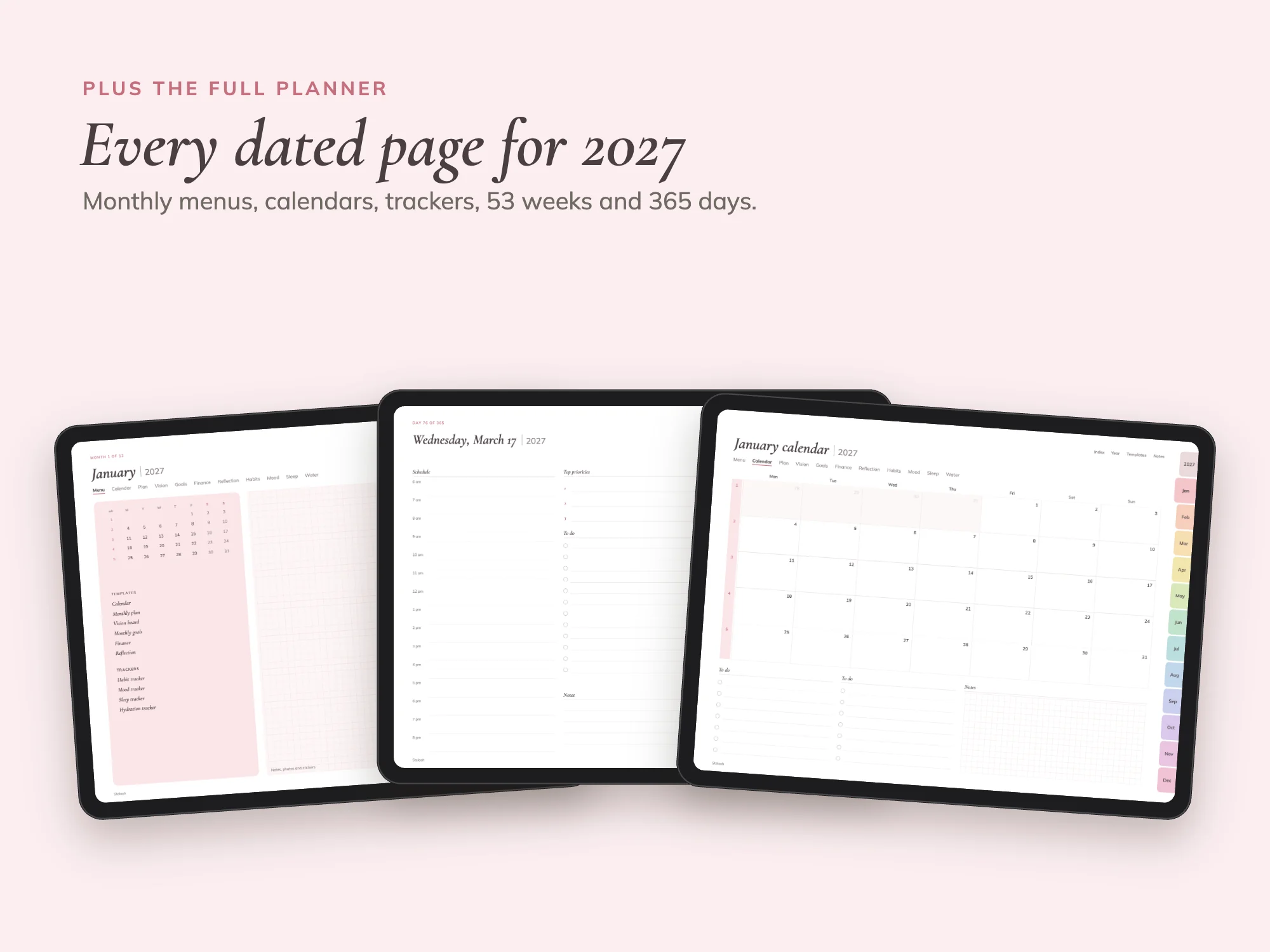 2027 Digital Planner Premium with 80 Templates: The planner