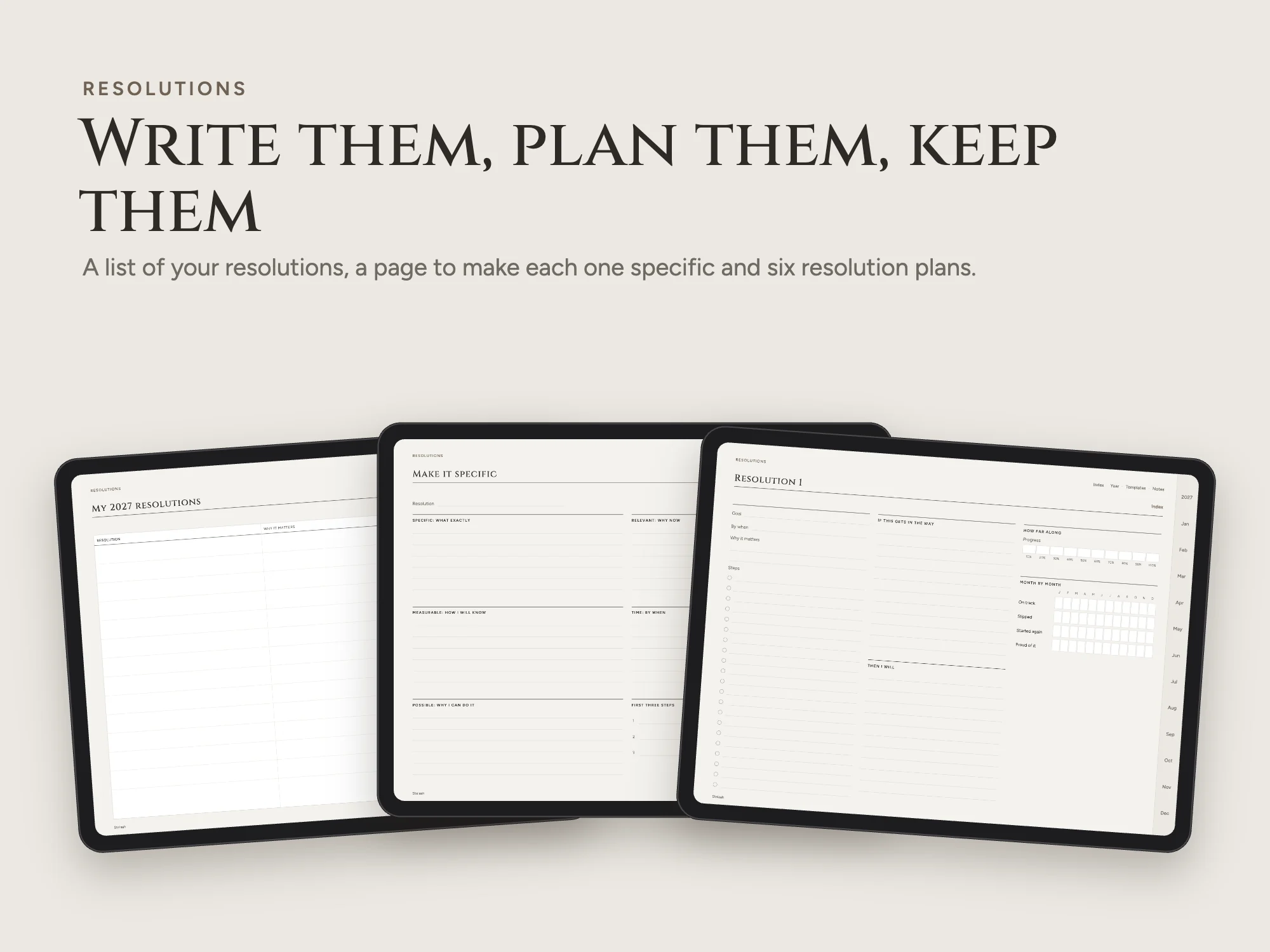 Free 2027 New Year Resolution Planner: Resolutions