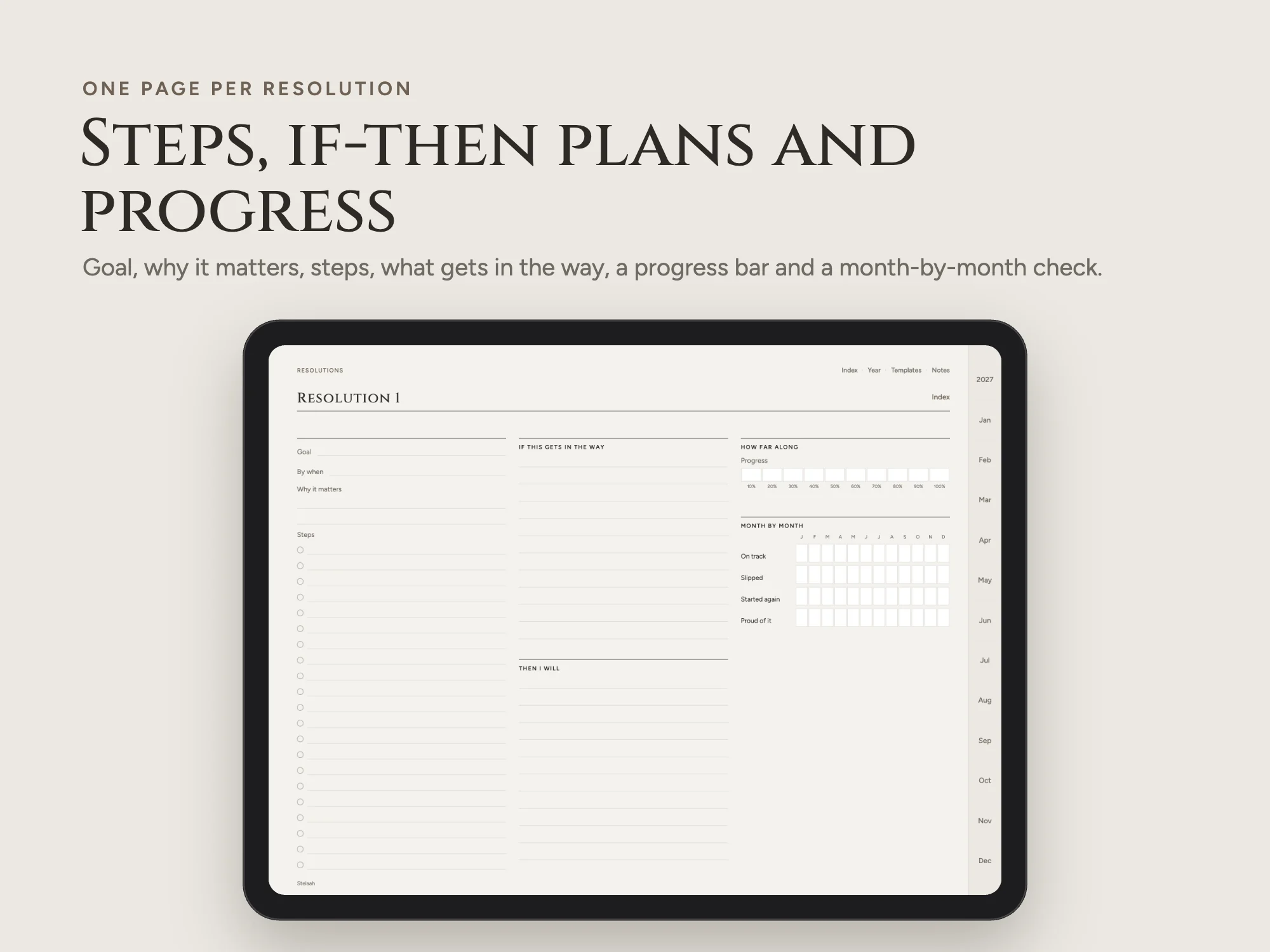 Free 2027 New Year Resolution Planner: Resolution plan