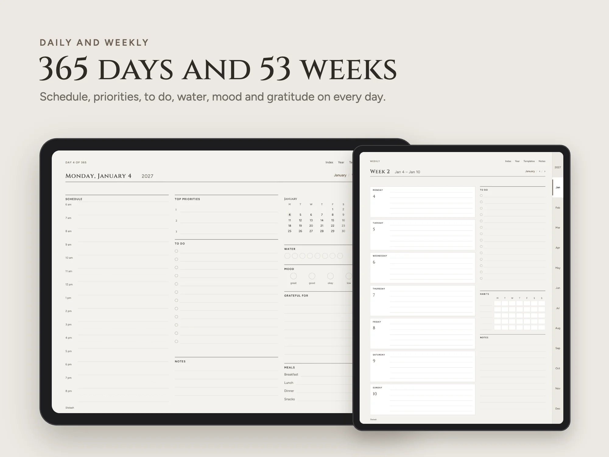 Free 2027 New Year Resolution Planner: Daily and weekly