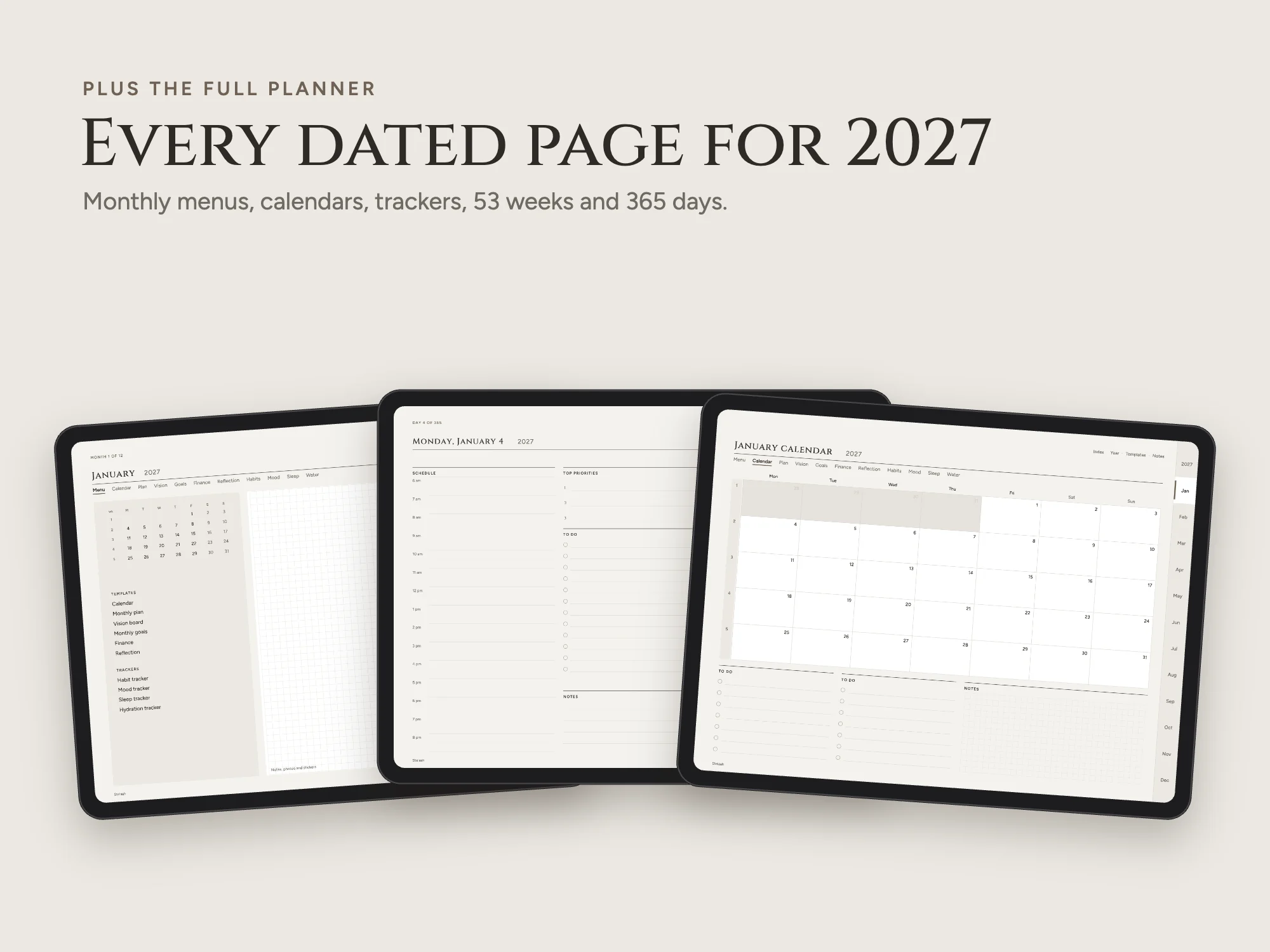2027 New Year Resolution Planner Premium with 80 Templates: The planner