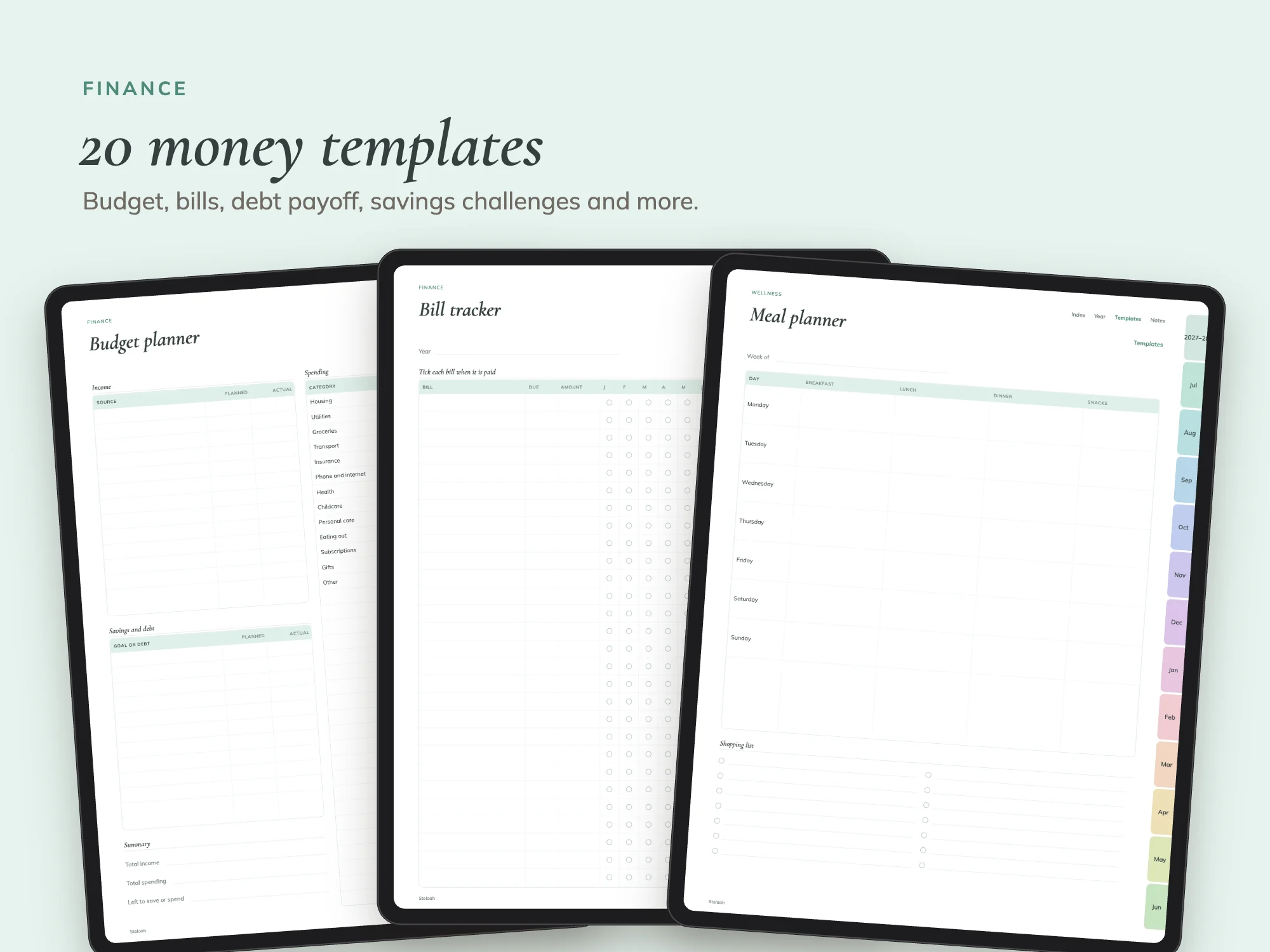 Midyear July 2027 to June 2028 Planner Premium with 80 Templates: Finance