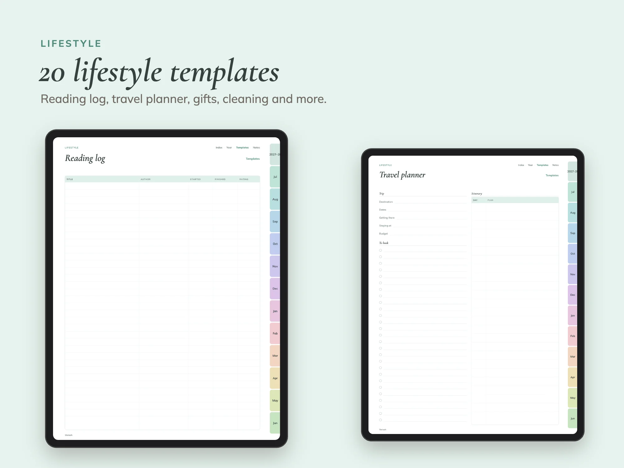 Midyear July 2027 to June 2028 Planner Premium with 80 Templates: Lifestyle