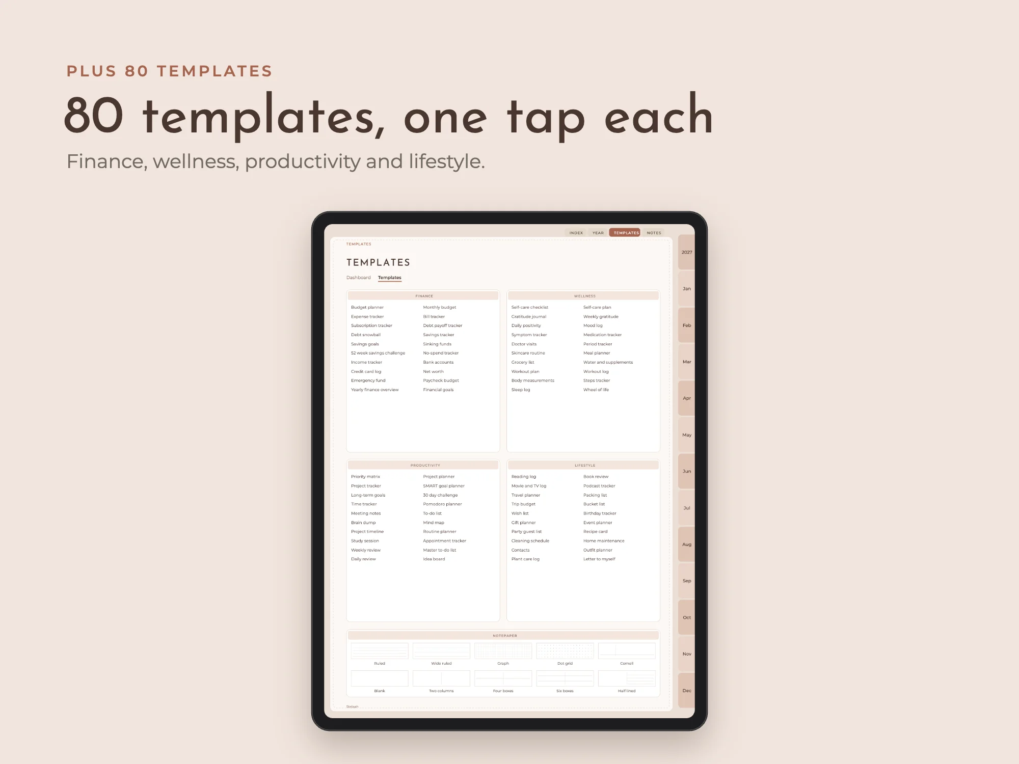 2027 All-in-One Planner Premium with Life Binder: Templates