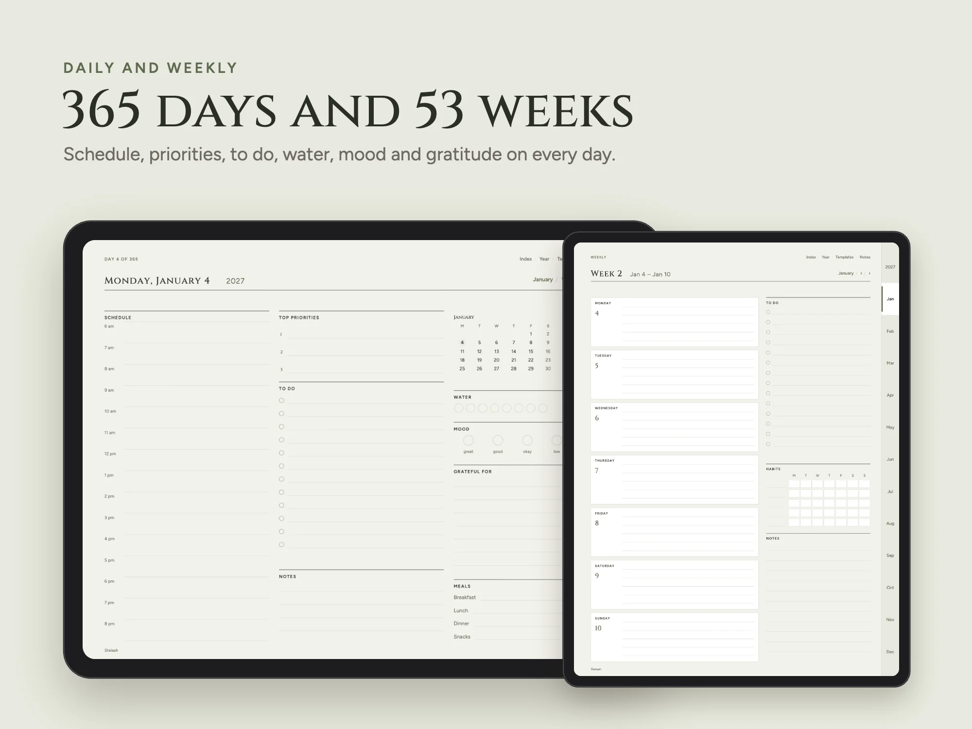 Free 2027 Vision Board and Goals Planner: Daily and weekly
