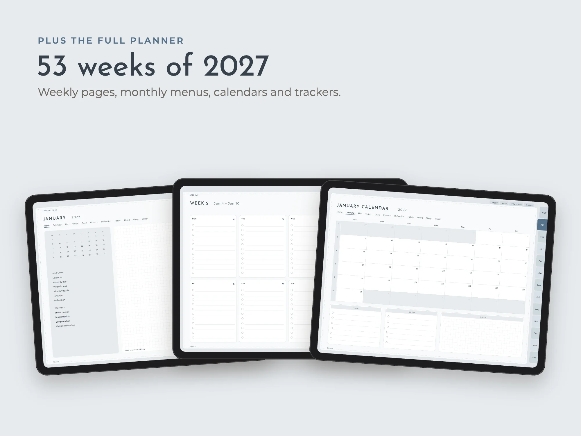 2027 Weekly Planner Premium with 80 Templates: The planner