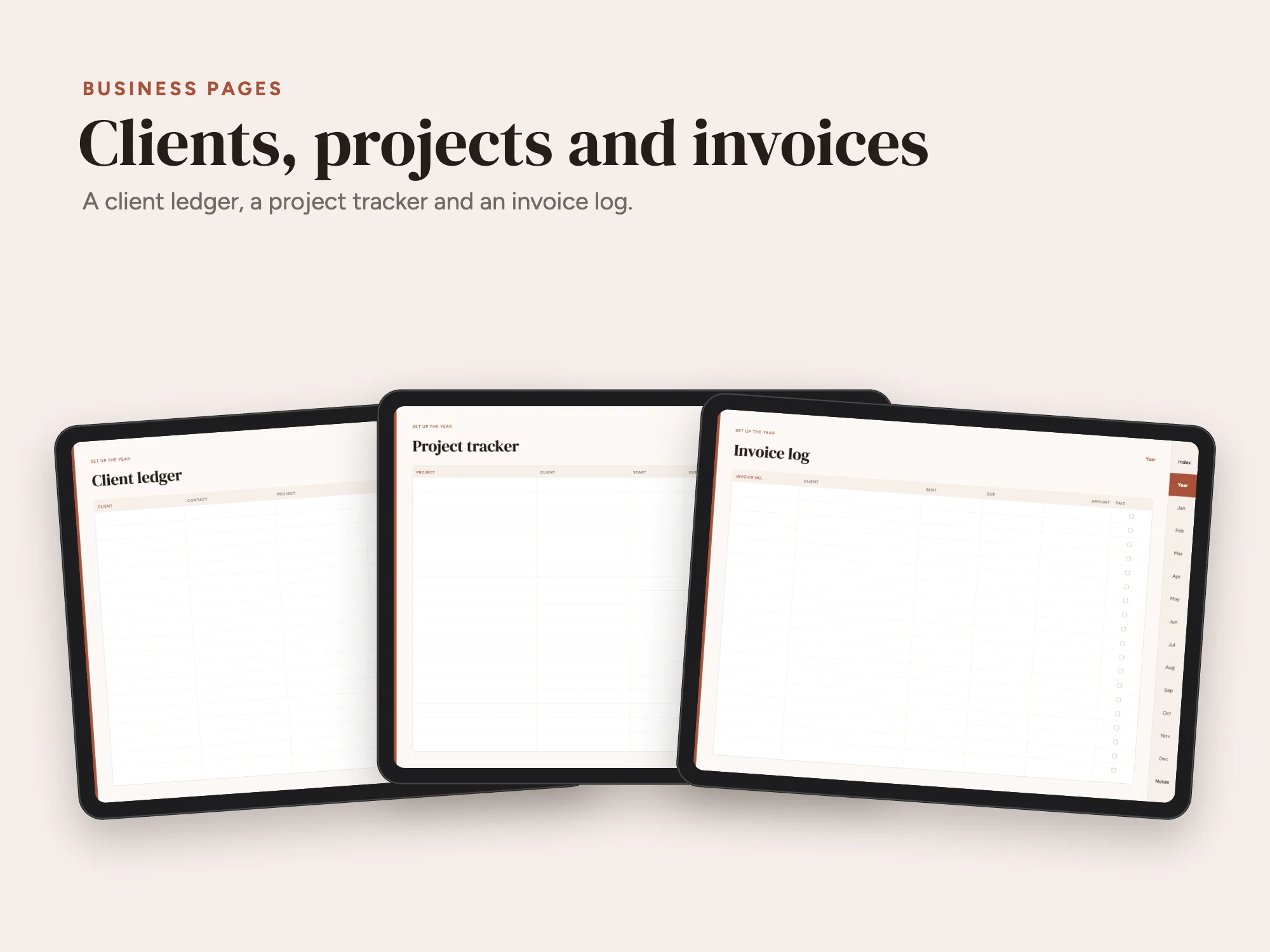 Free 2027 Freelancer Planner: Business pages