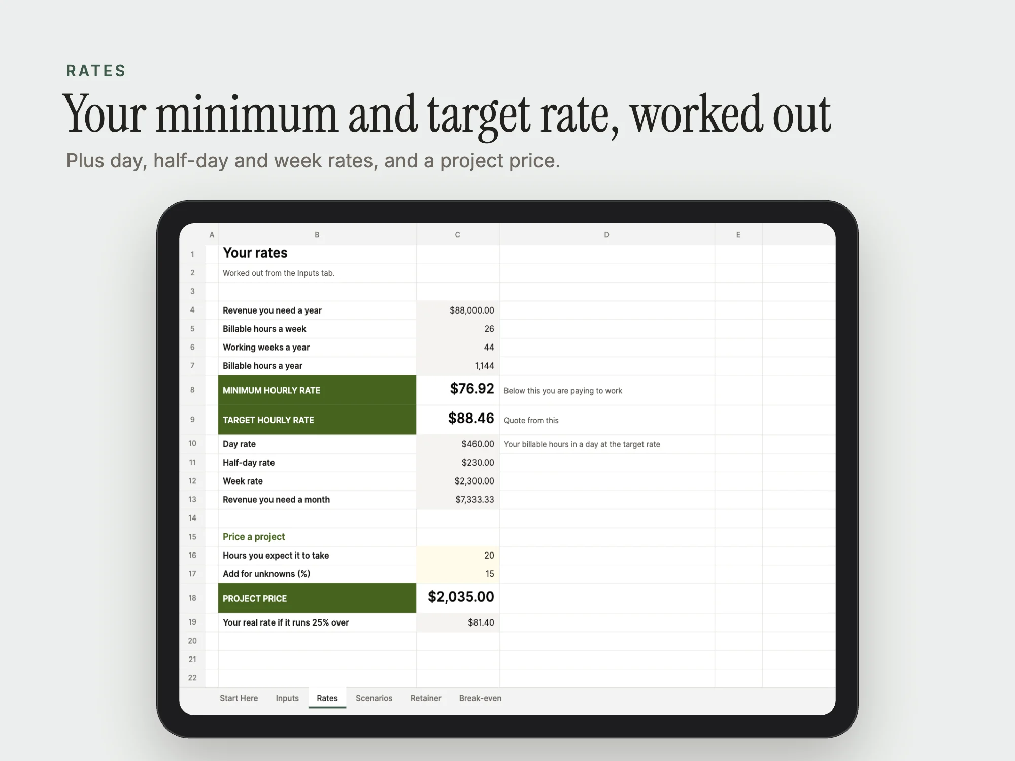 Freelance Rate Calculator Pro: Rates