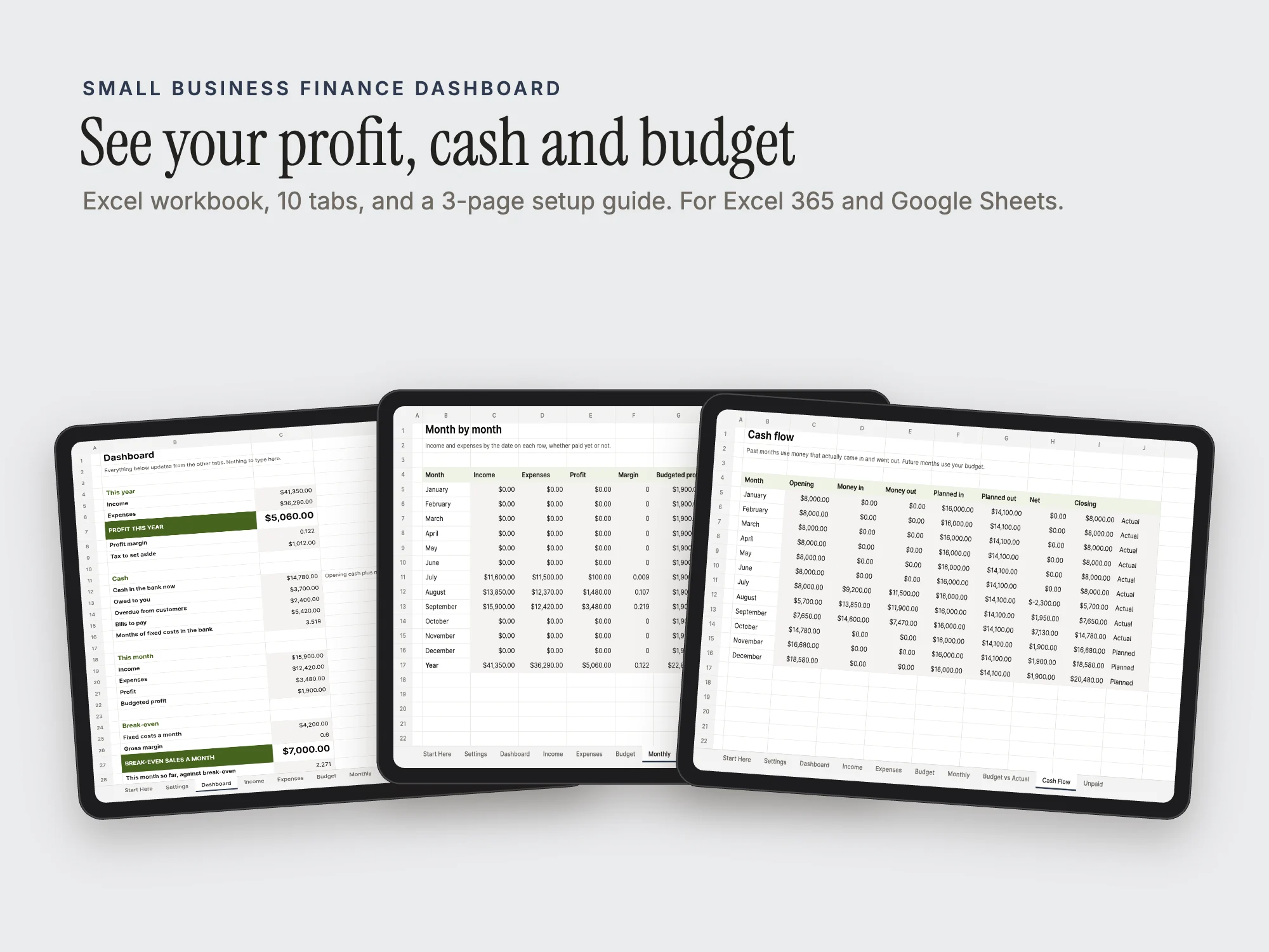 Small Business Finance Dashboard: Cover