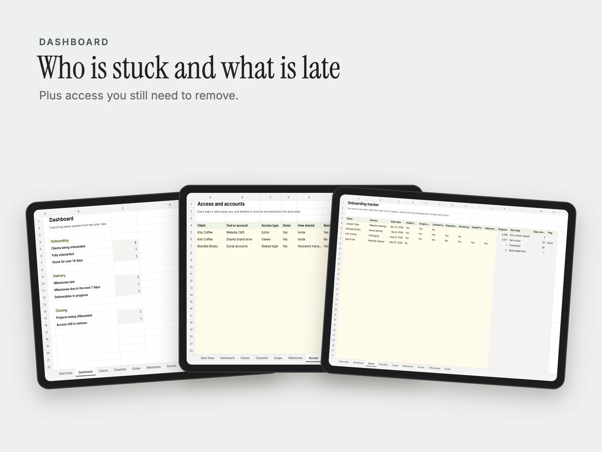 Client Onboarding System: Dashboard