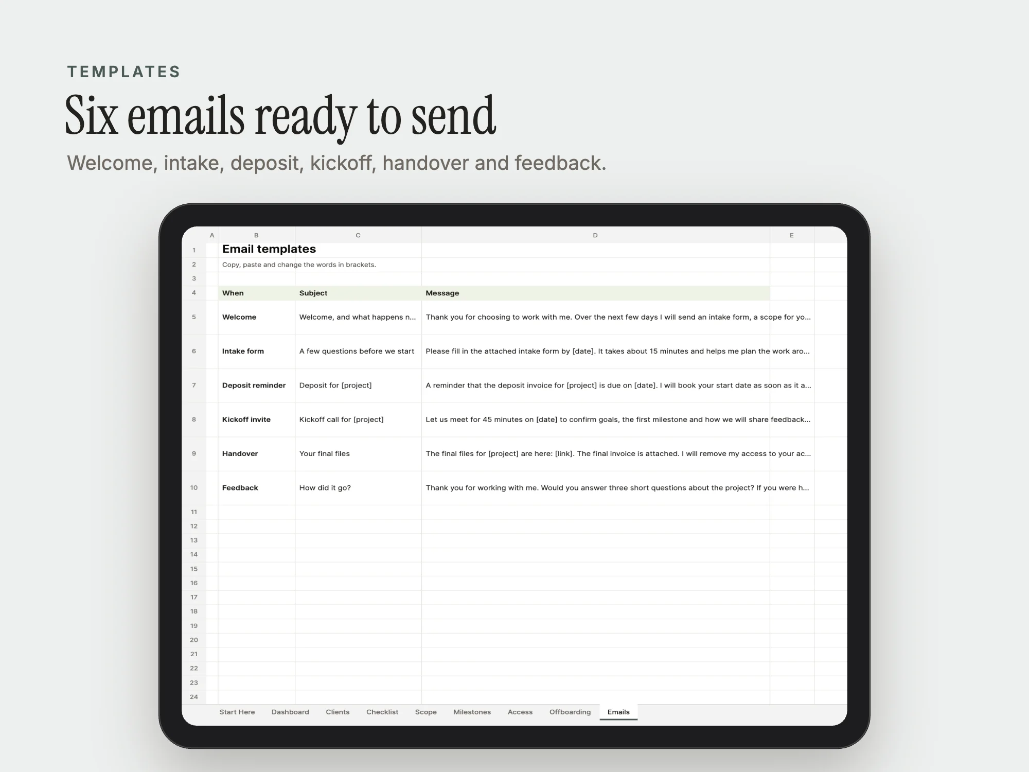 Client Onboarding System: Templates
