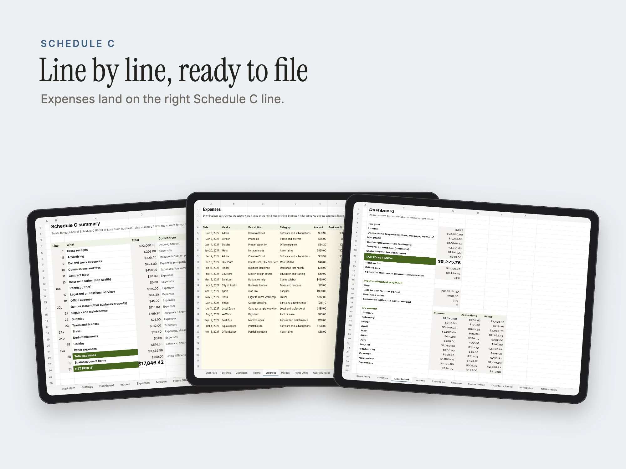 Self-Employed Tax Tracker 2027: Schedule C