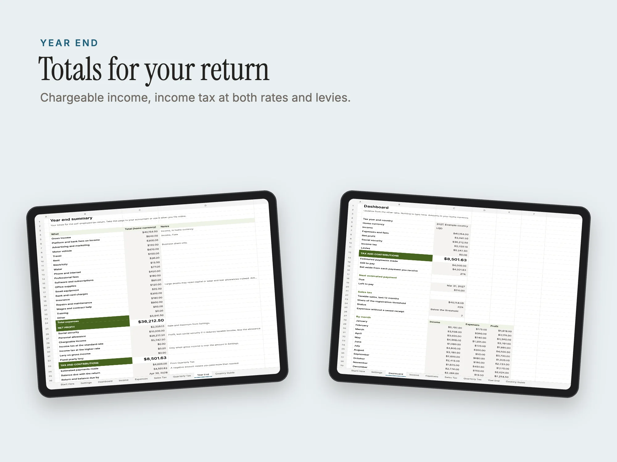 Multi-Currency Freelancer Tax Tracker 2027: Year end
