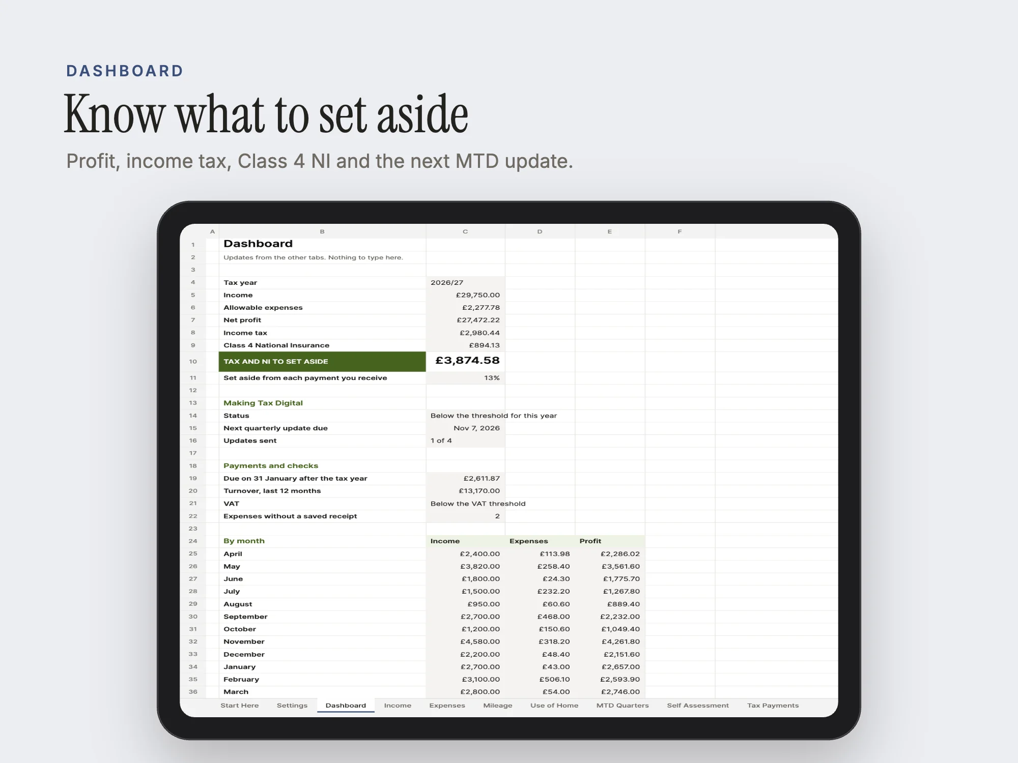 Cover of the UK Sole Trader Tax Tracker 2026/27