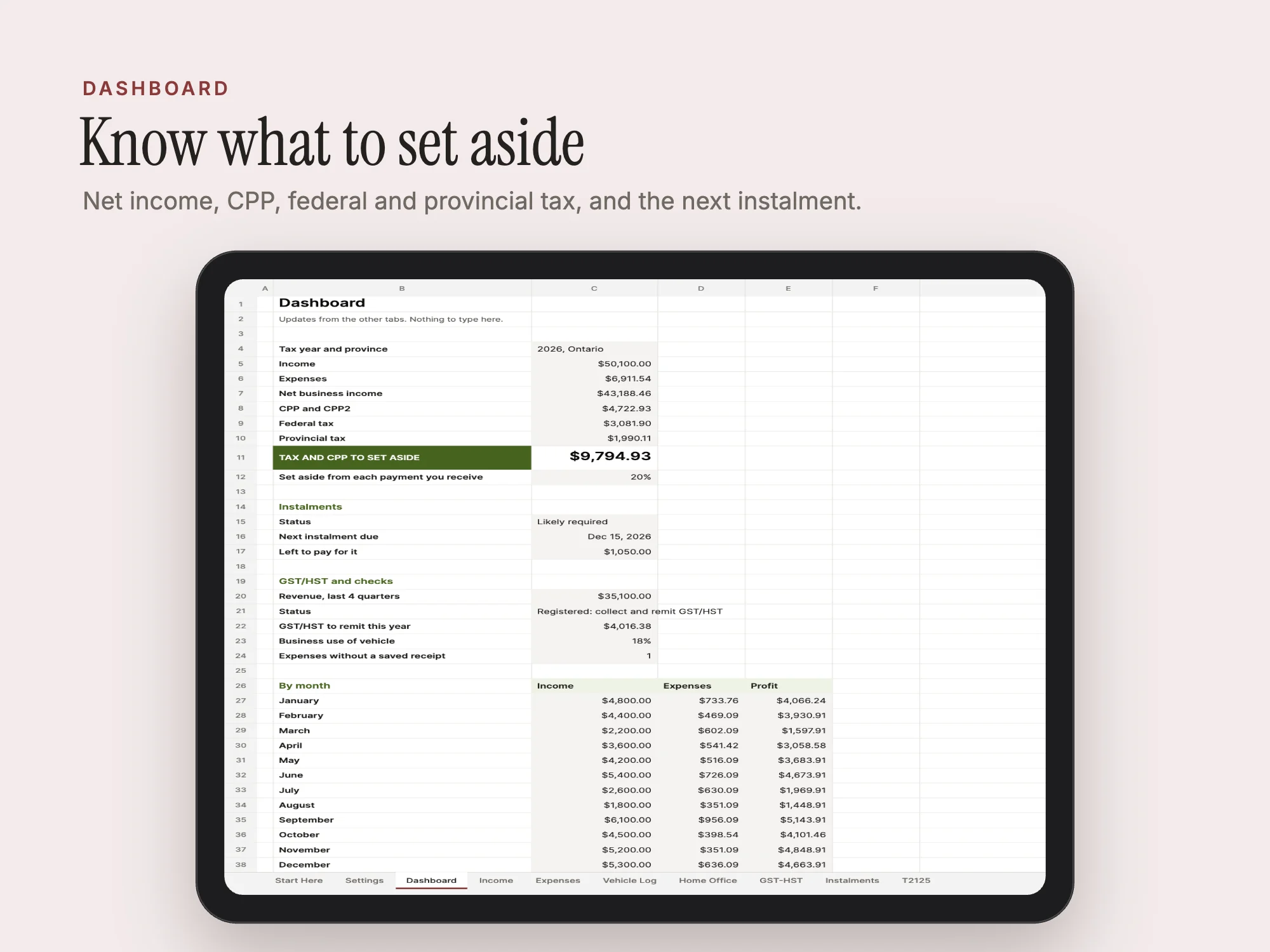 Cover of the Canada Self-Employed Tax Tracker 2026