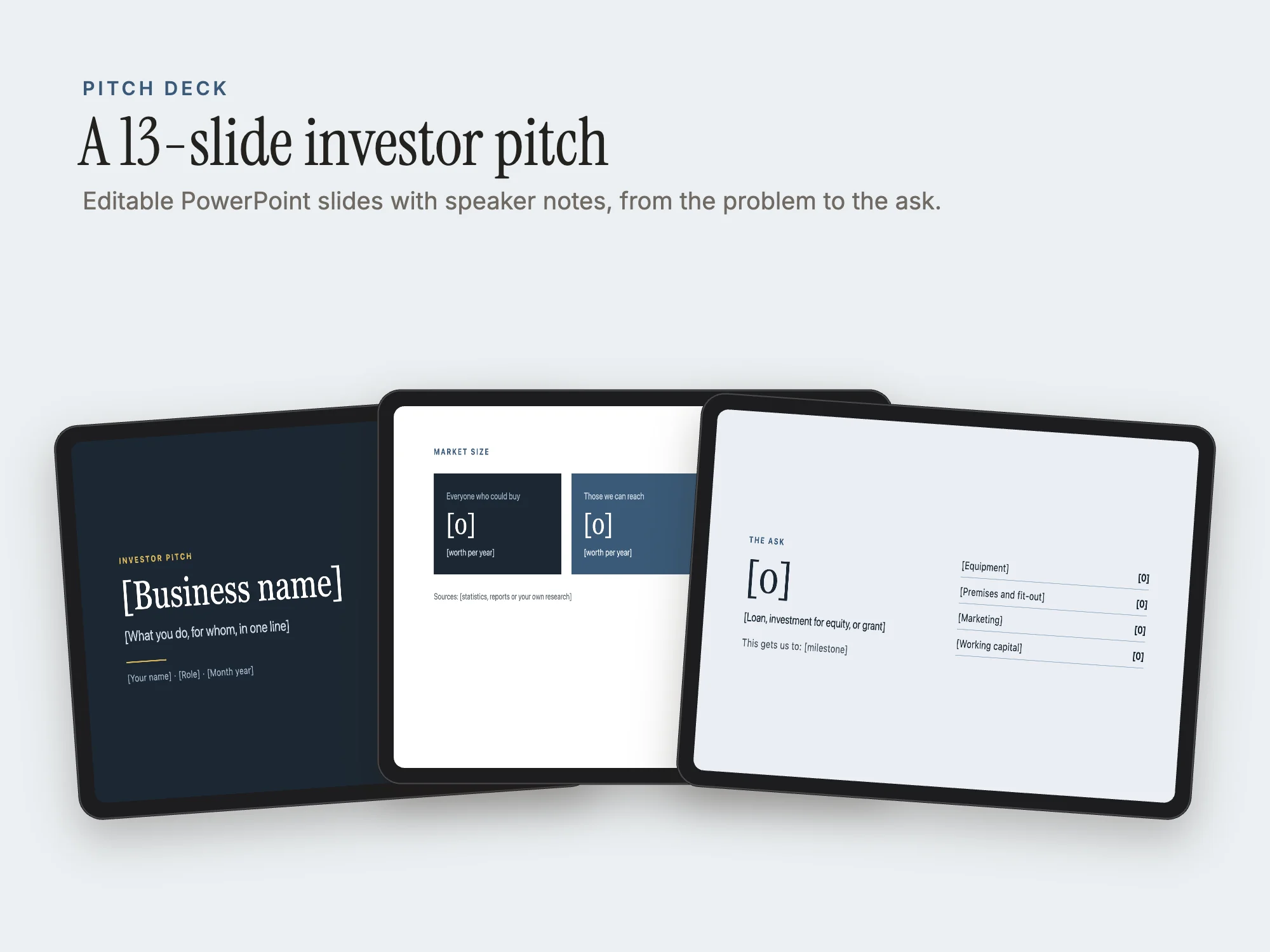 Business Plan and Startup Kit: Pitch deck
