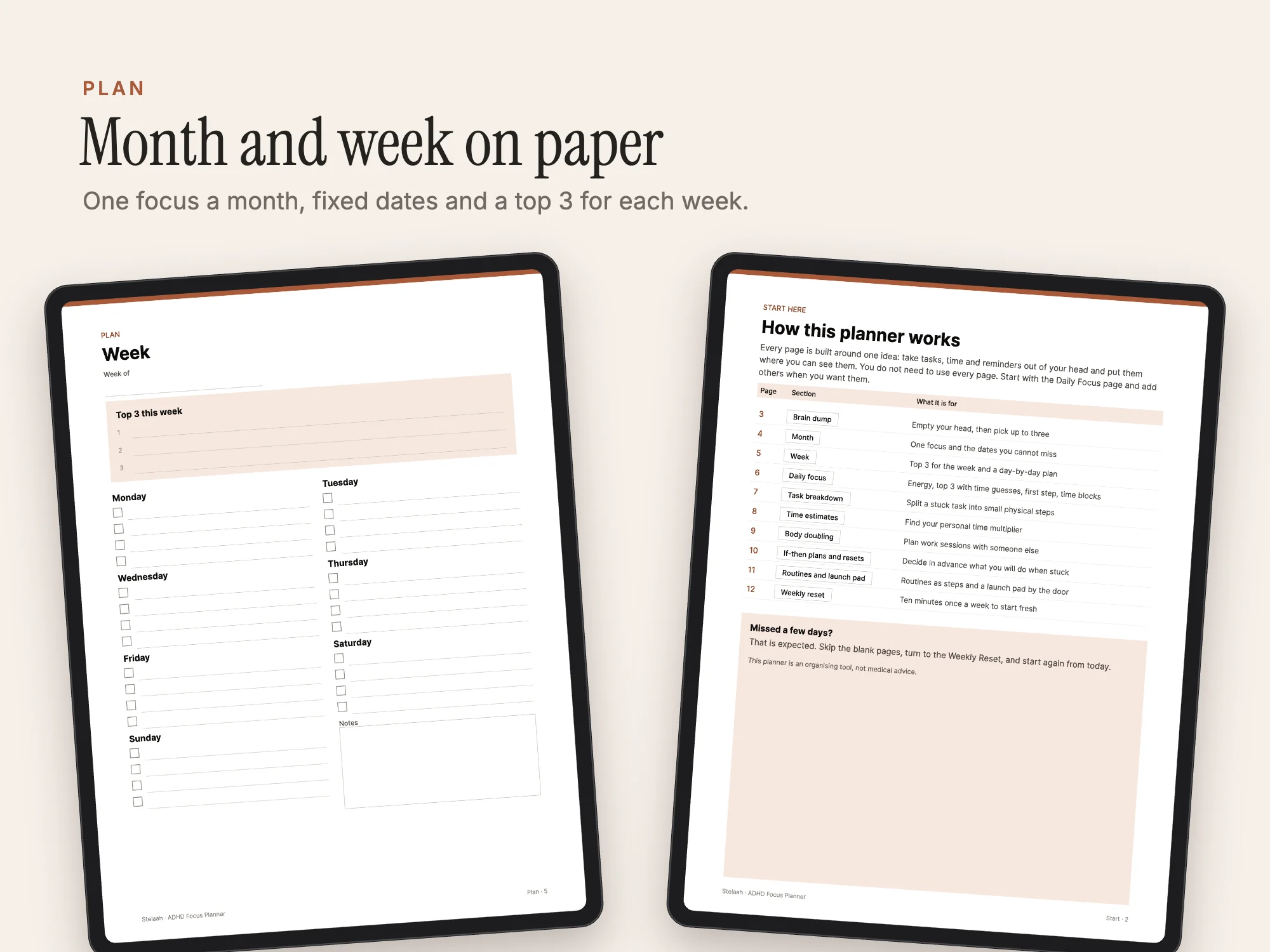 ADHD Focus Planner: Plan