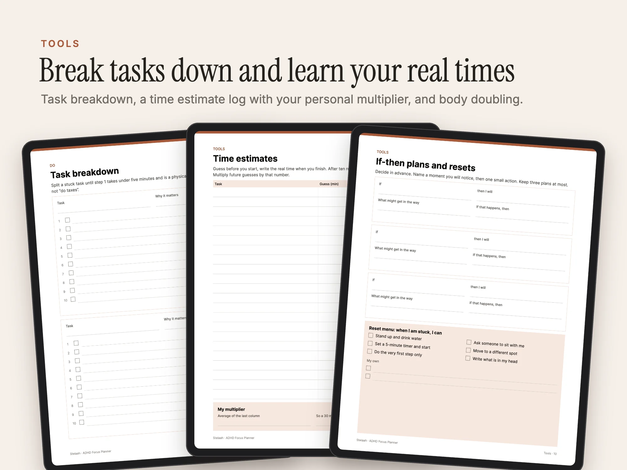 ADHD Focus Planner: Tools