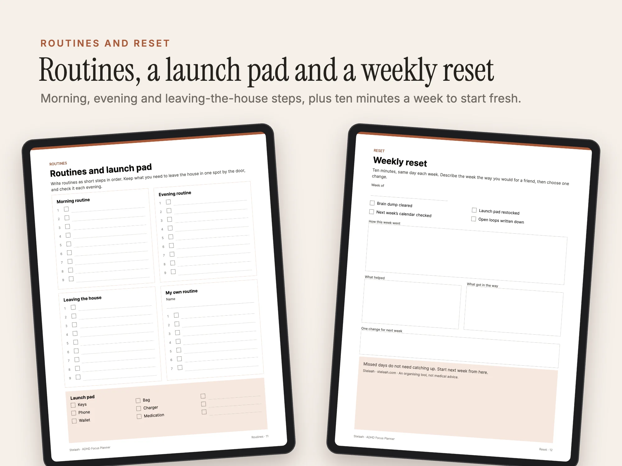 ADHD Focus Planner: Routines and reset