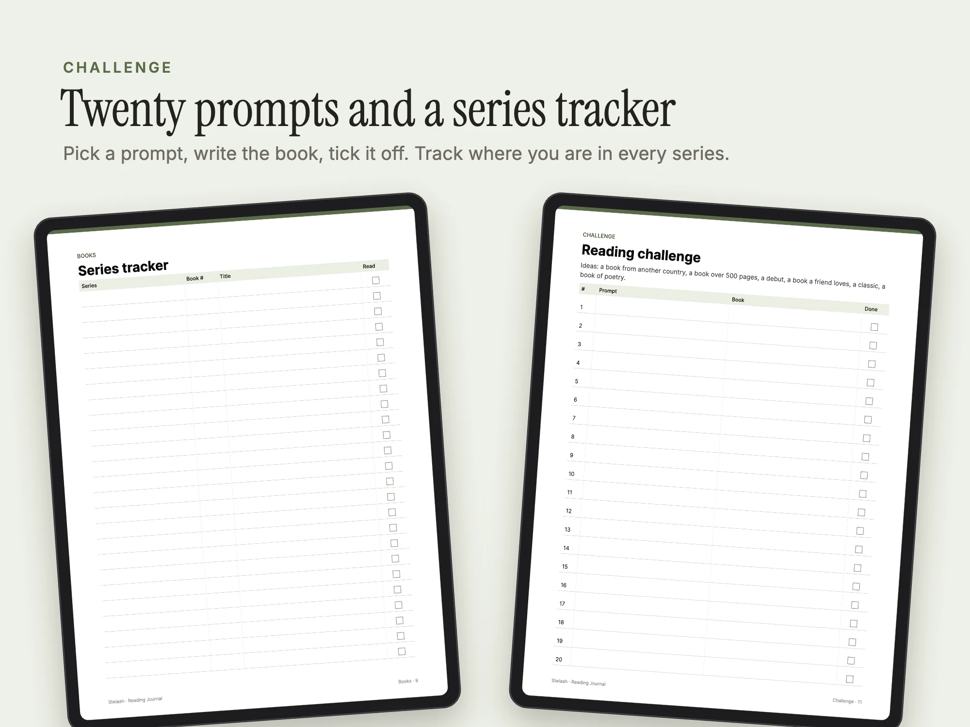 Reading Journal: Challenge