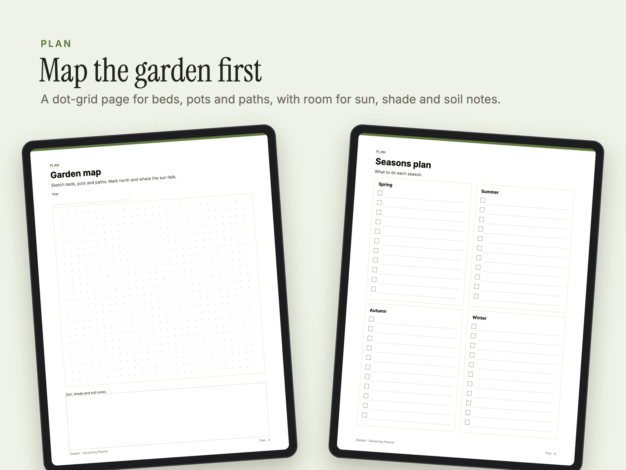 Gardening Planner: Garden map