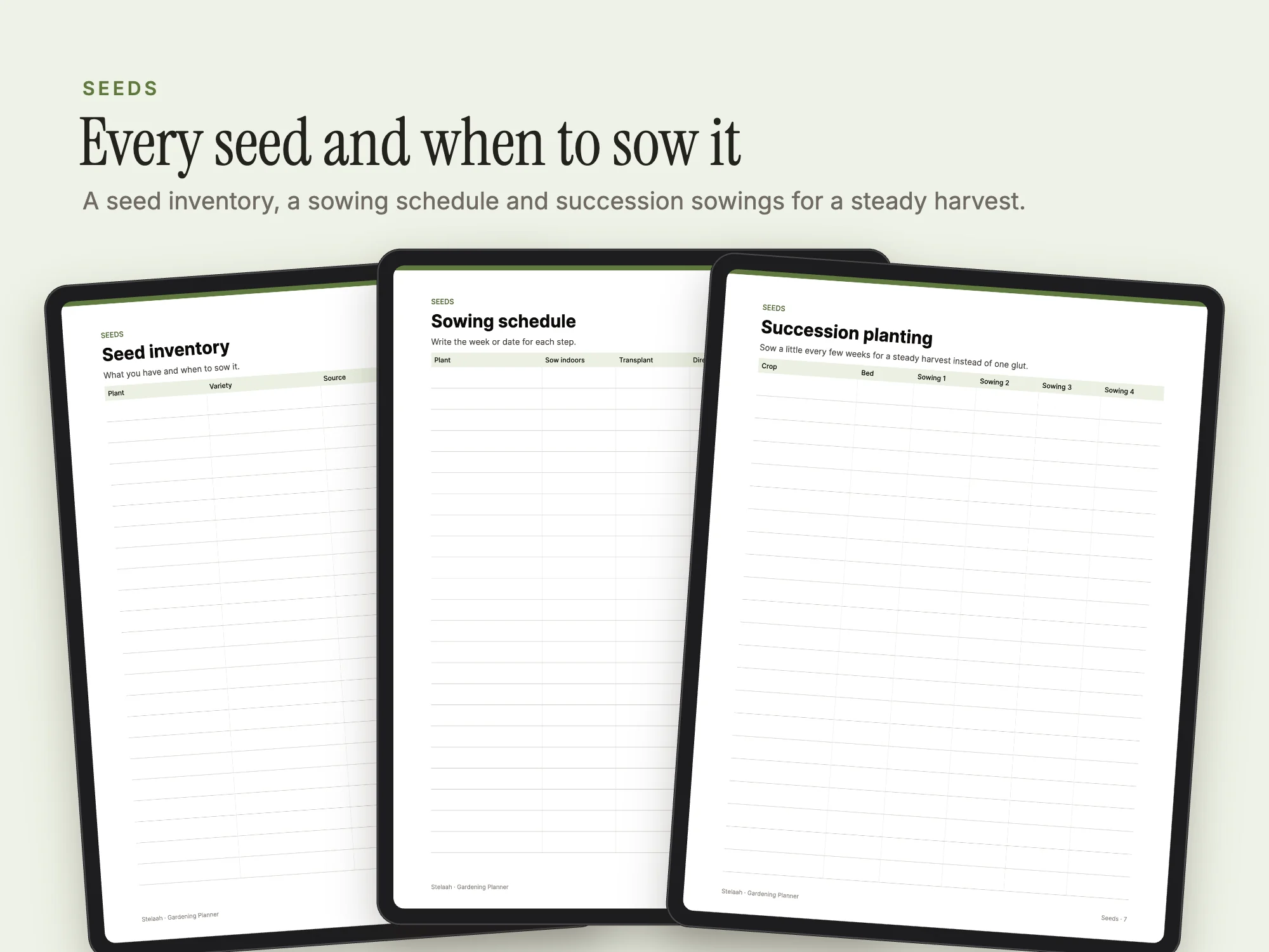 Gardening Planner: Seeds