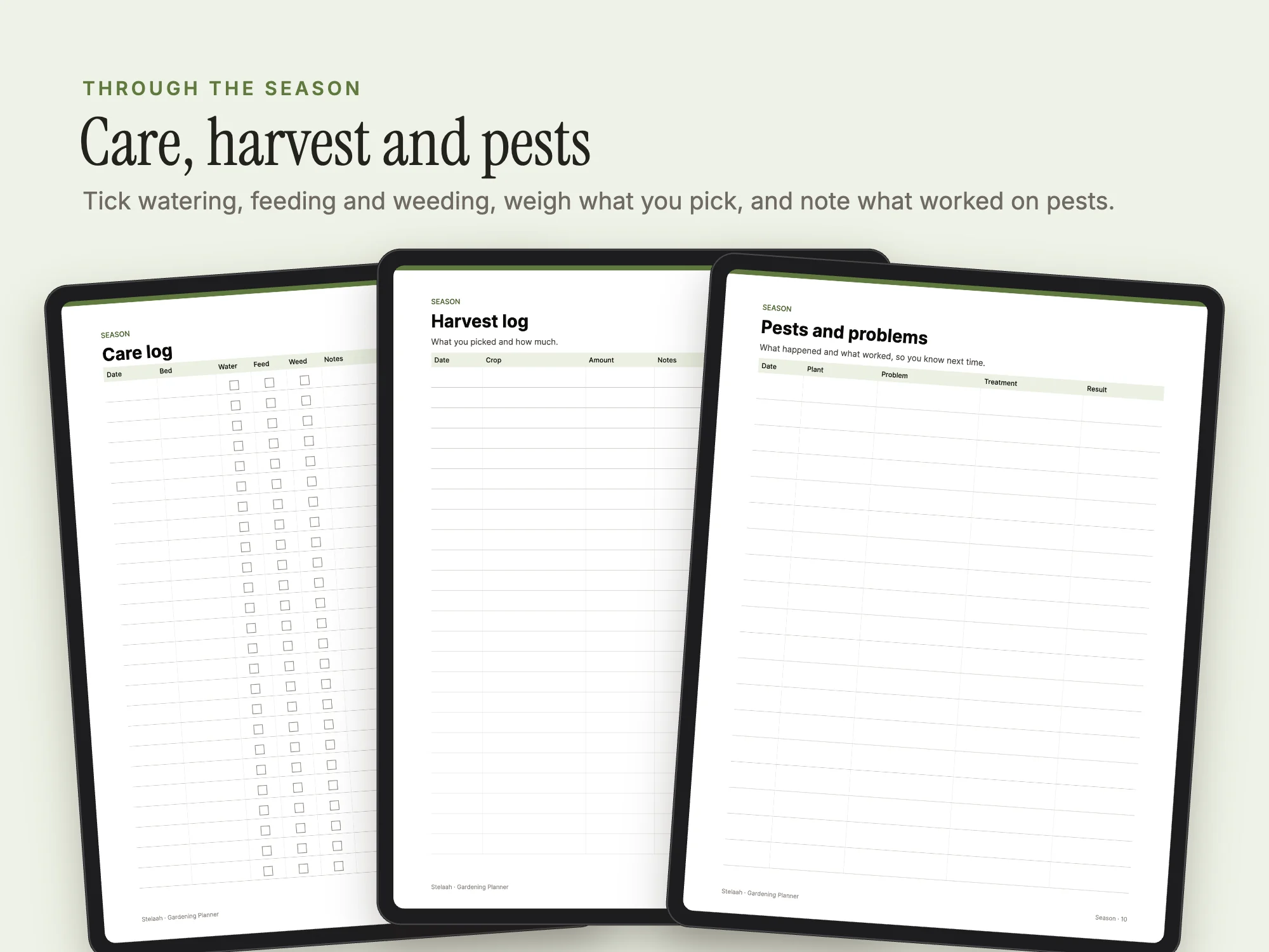 Gardening Planner: Through the season