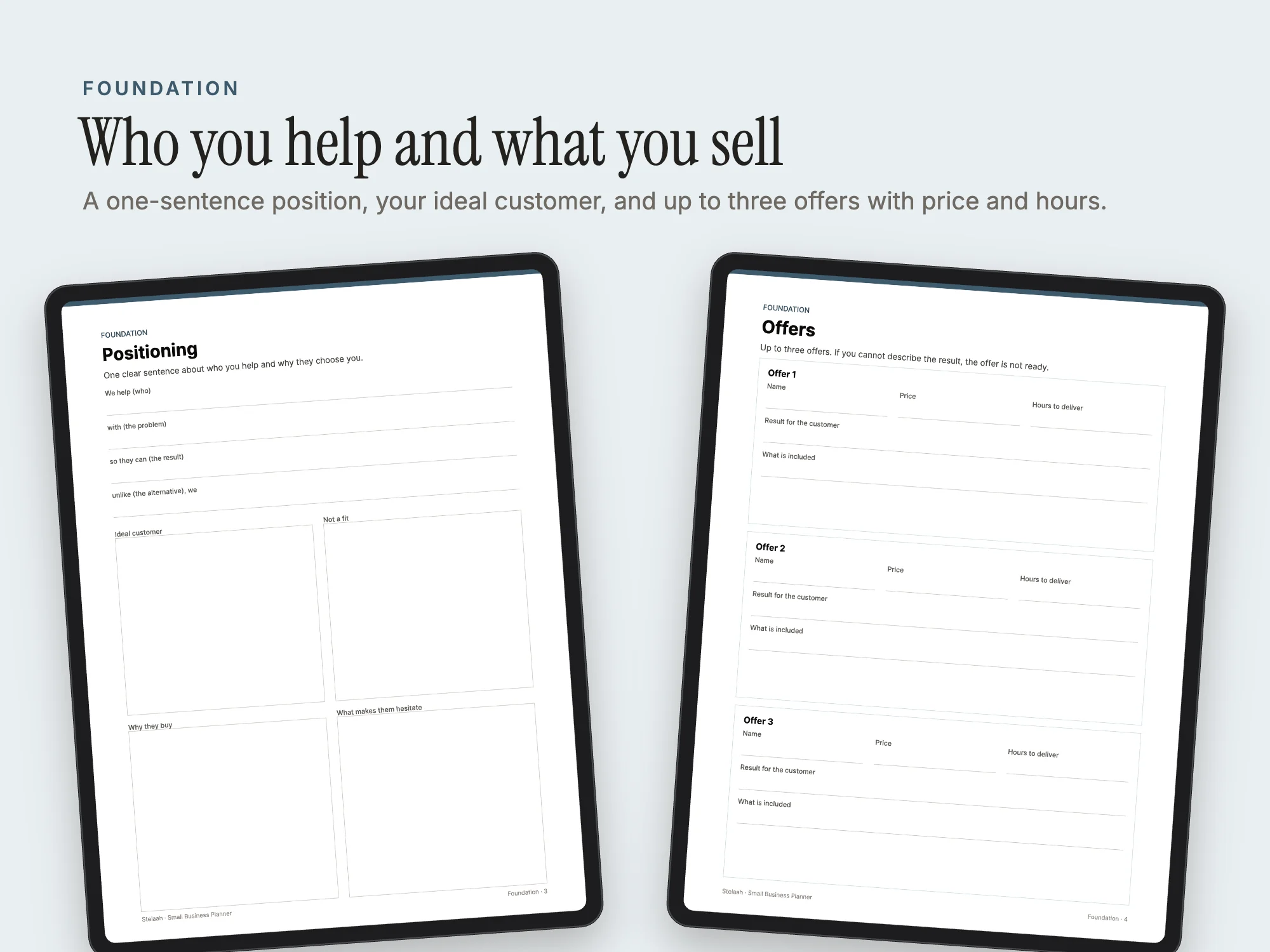 Small Business Planner: Foundation
