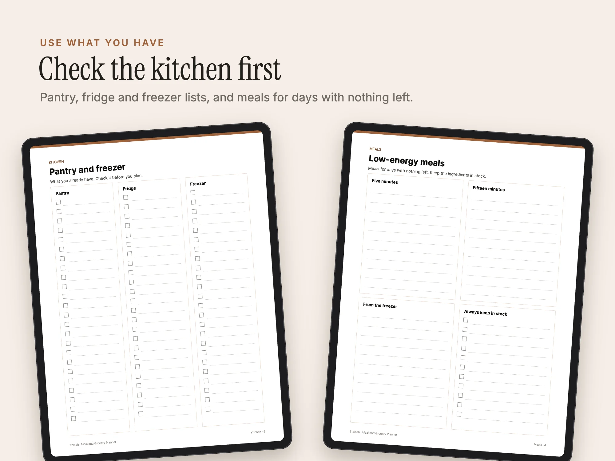Meal and Grocery Planner: Kitchen