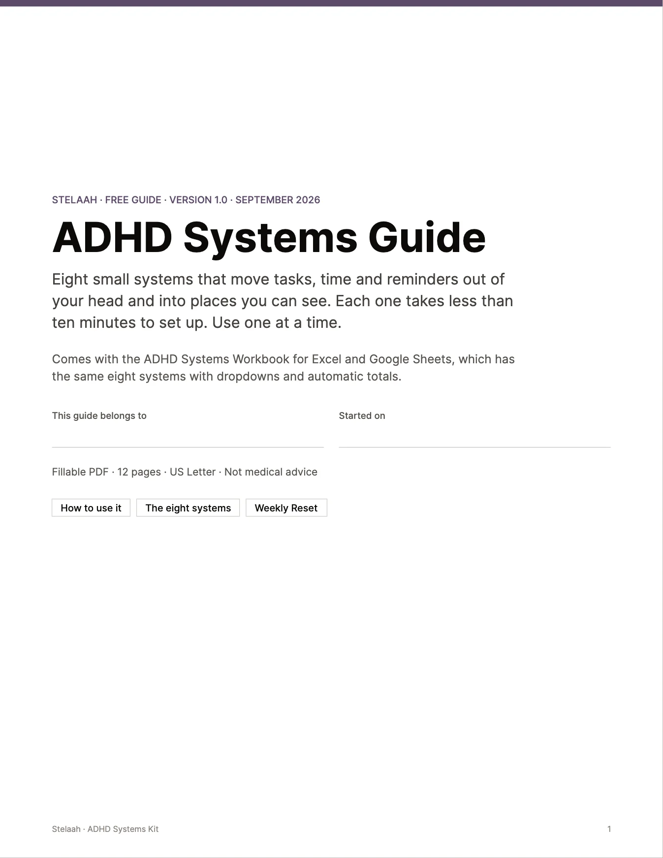 Cover of the ADHD Systems Kit