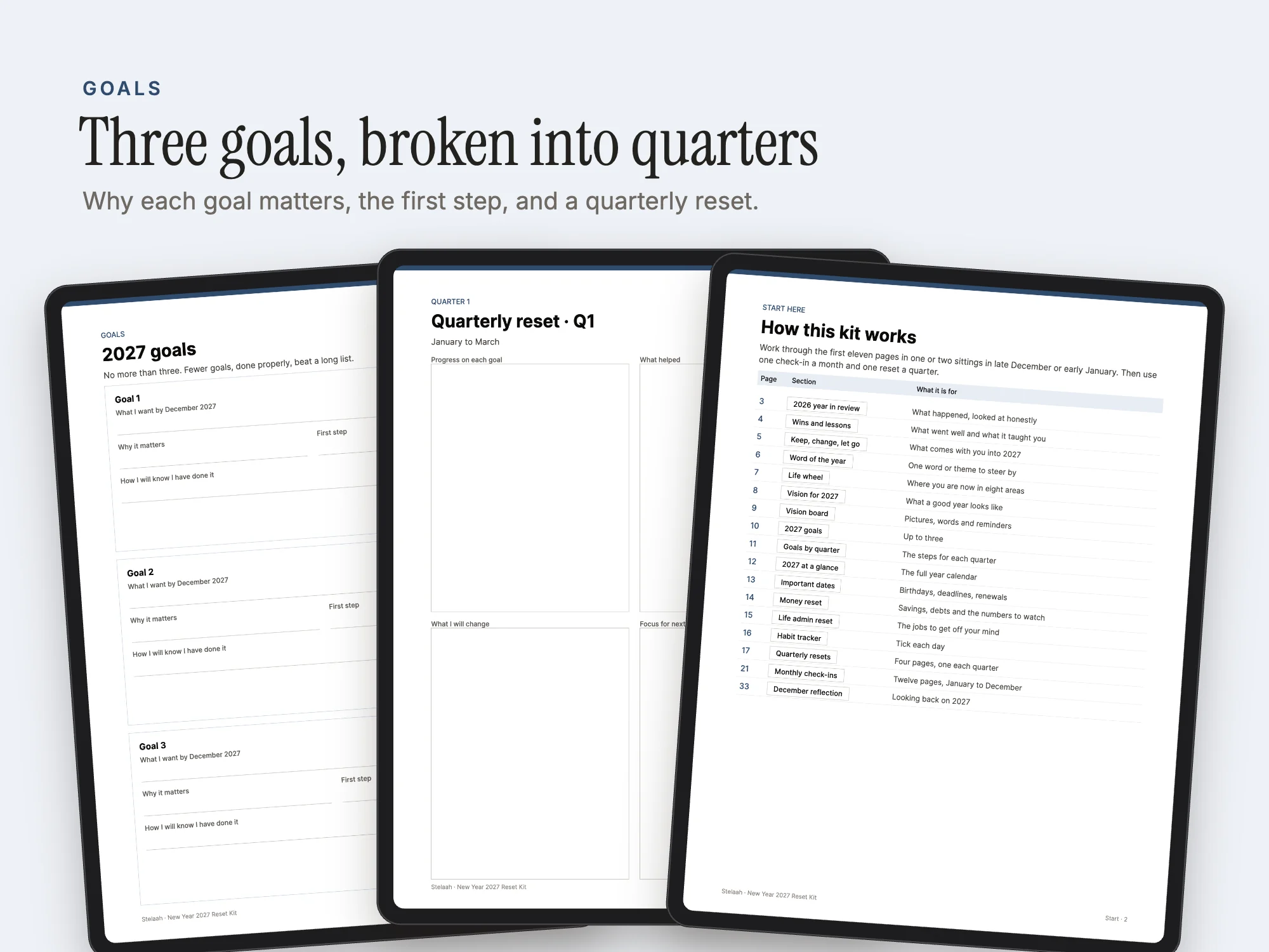 New Year 2027 Reset Kit: Goals