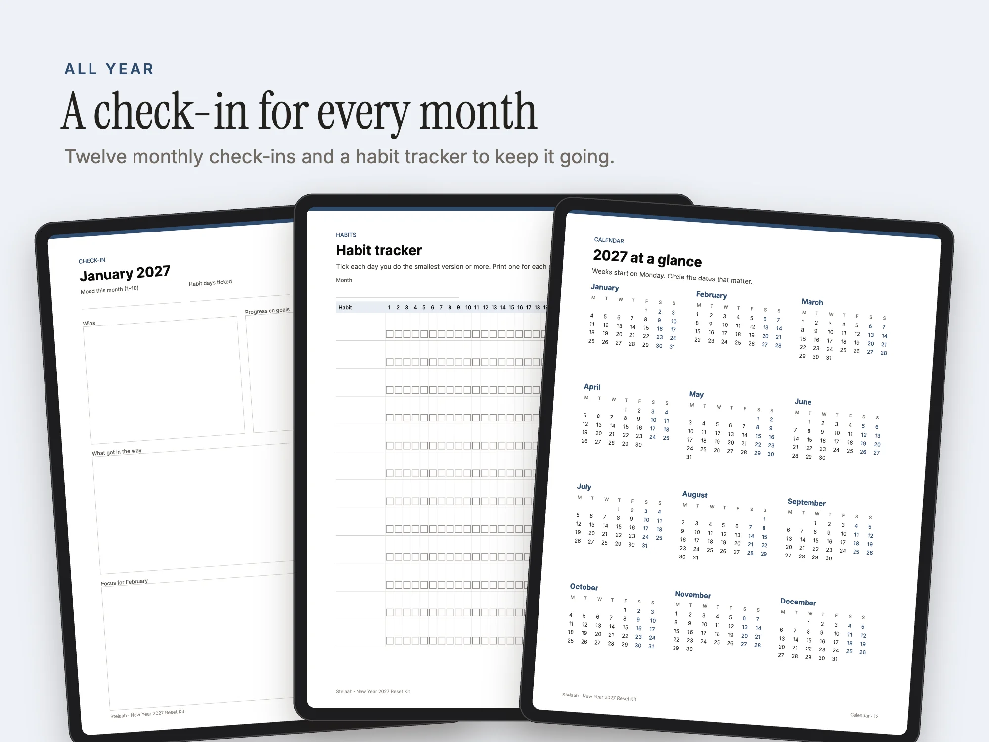 New Year 2027 Reset Kit: All year