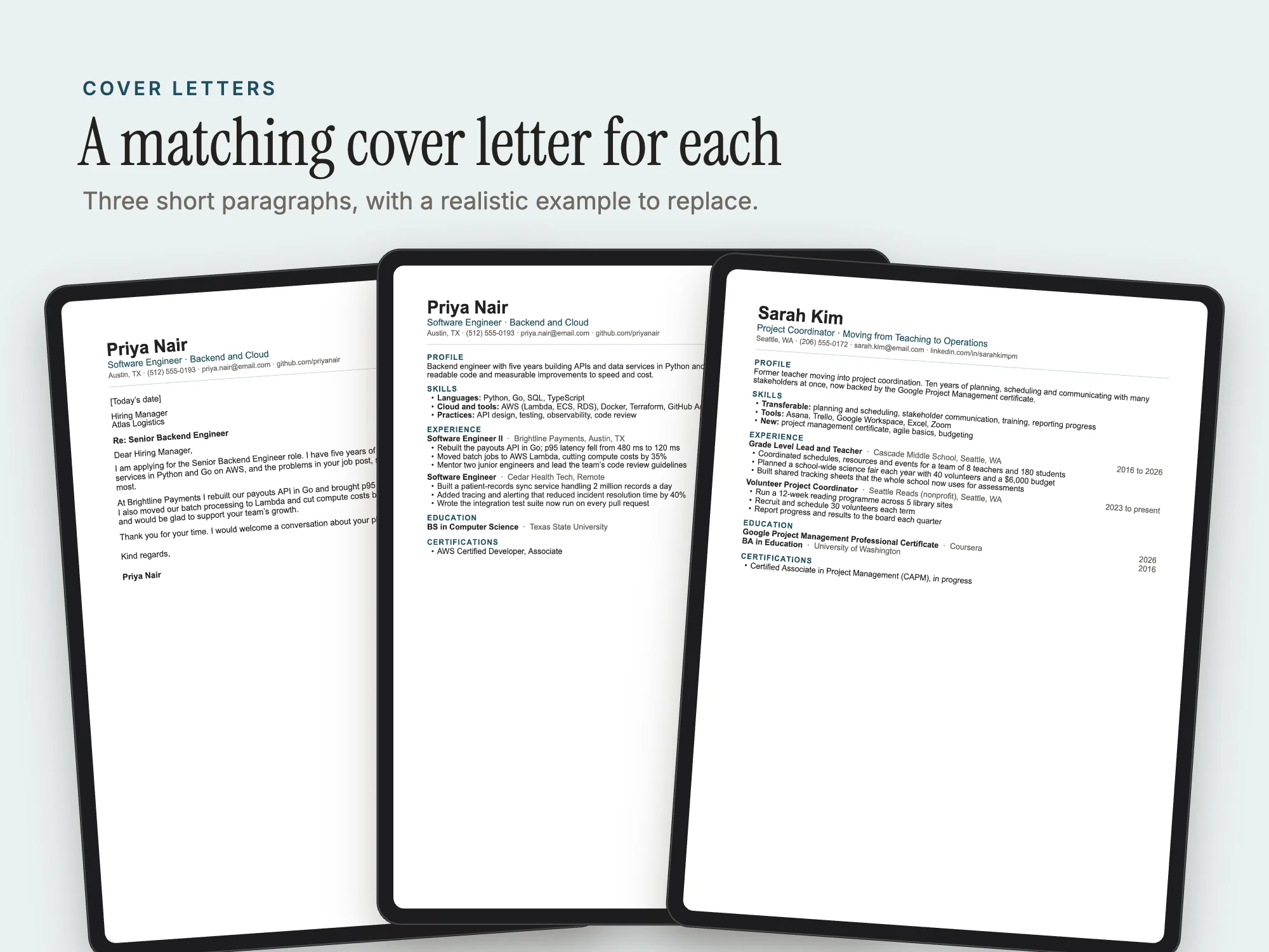 Resume and Career Kit: Cover letters