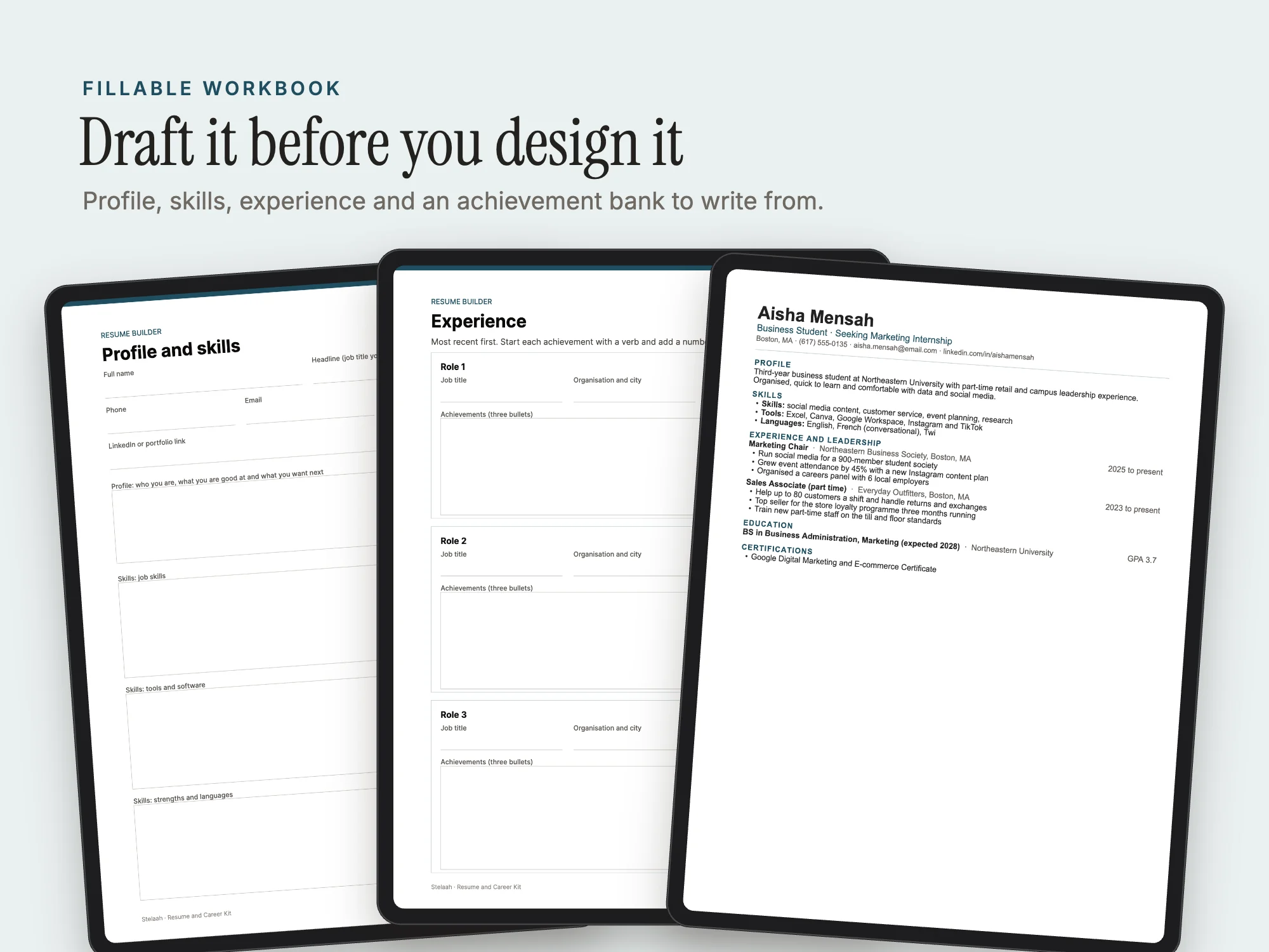 Resume and Career Kit: Workbook