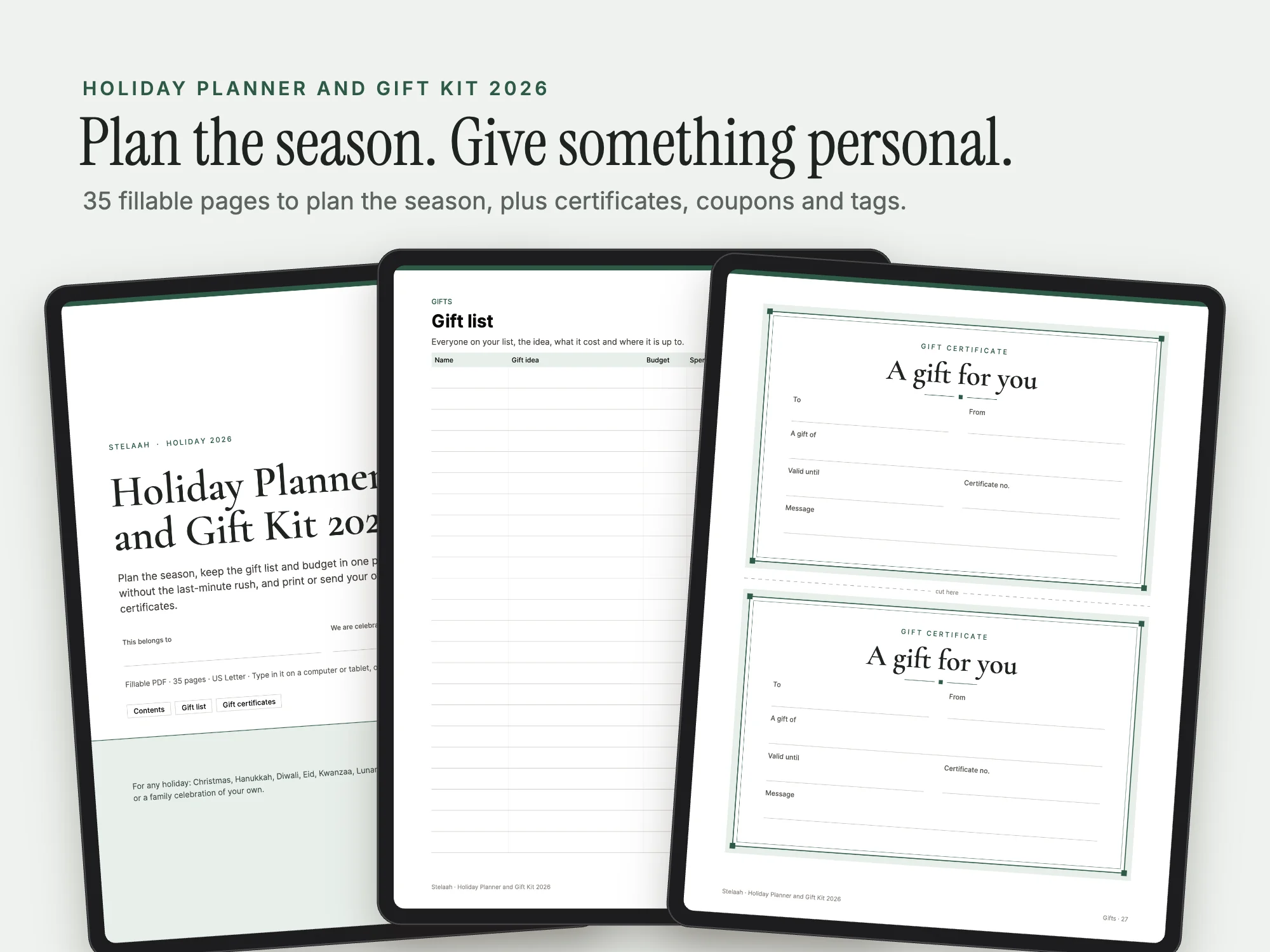 Cover of the Holiday Planner and Gift Kit 2026