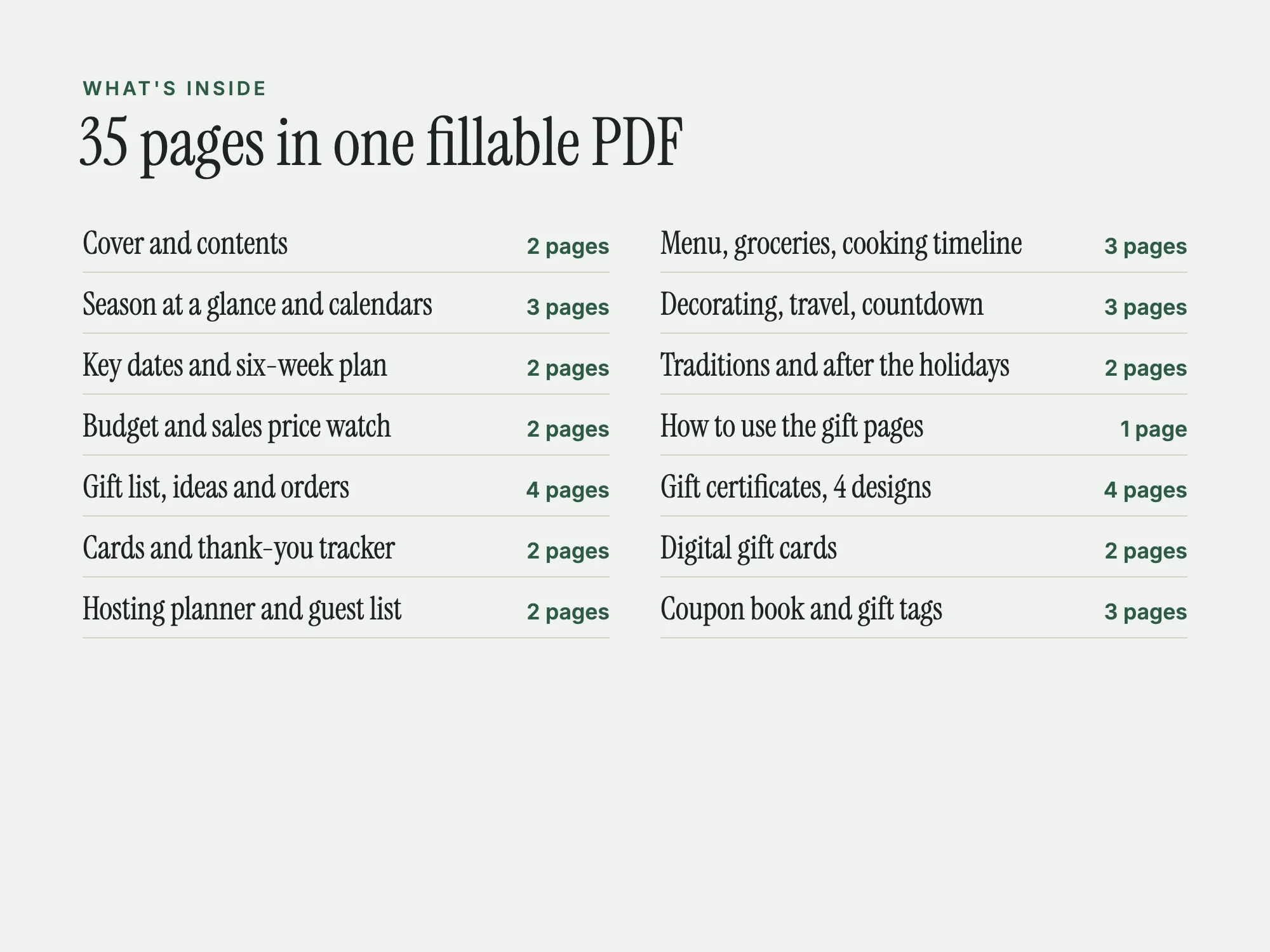 Holiday Planner and Gift Kit 2026: What's inside
