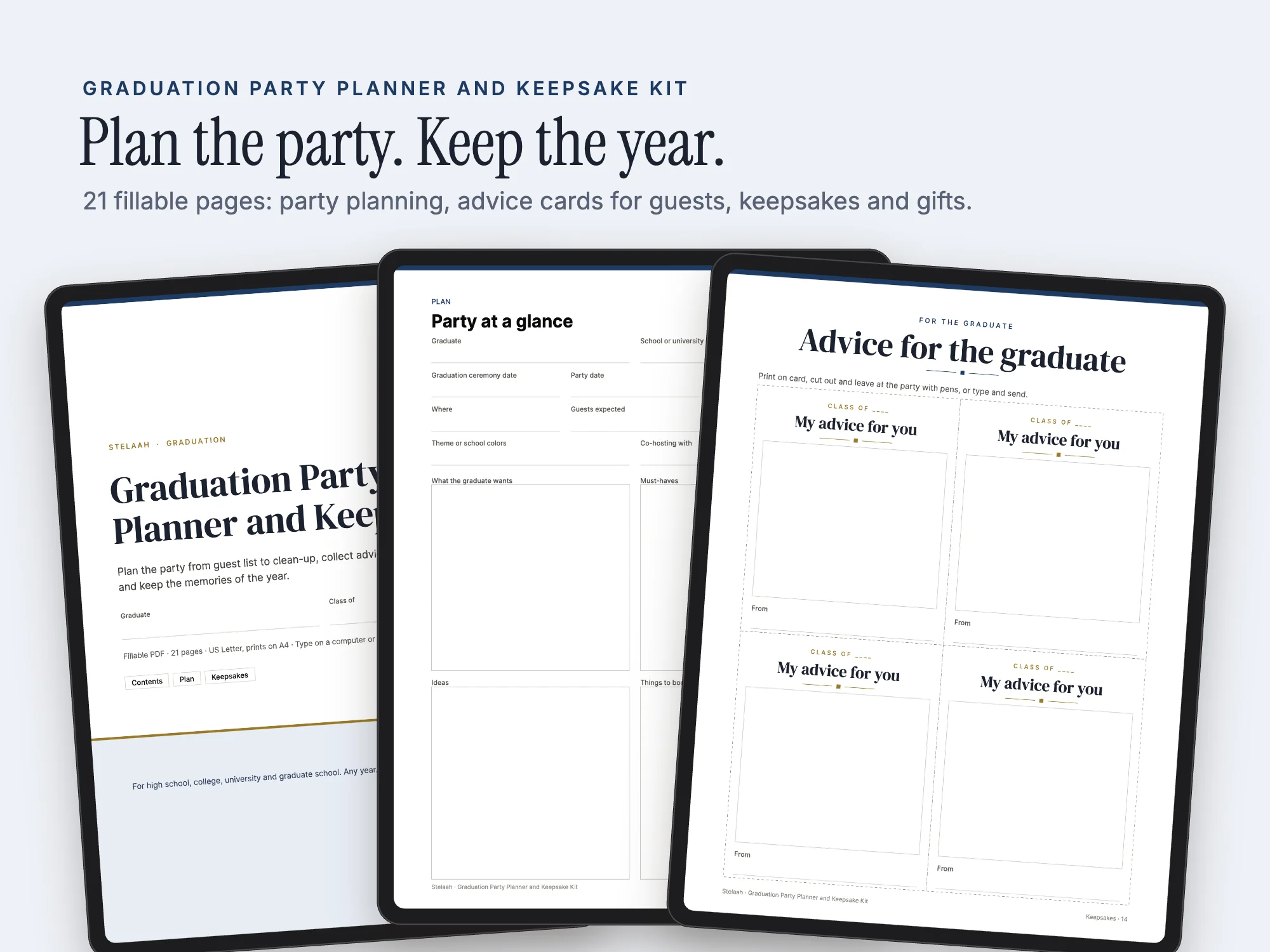 Cover of the Graduation Party Planner and Keepsake Kit