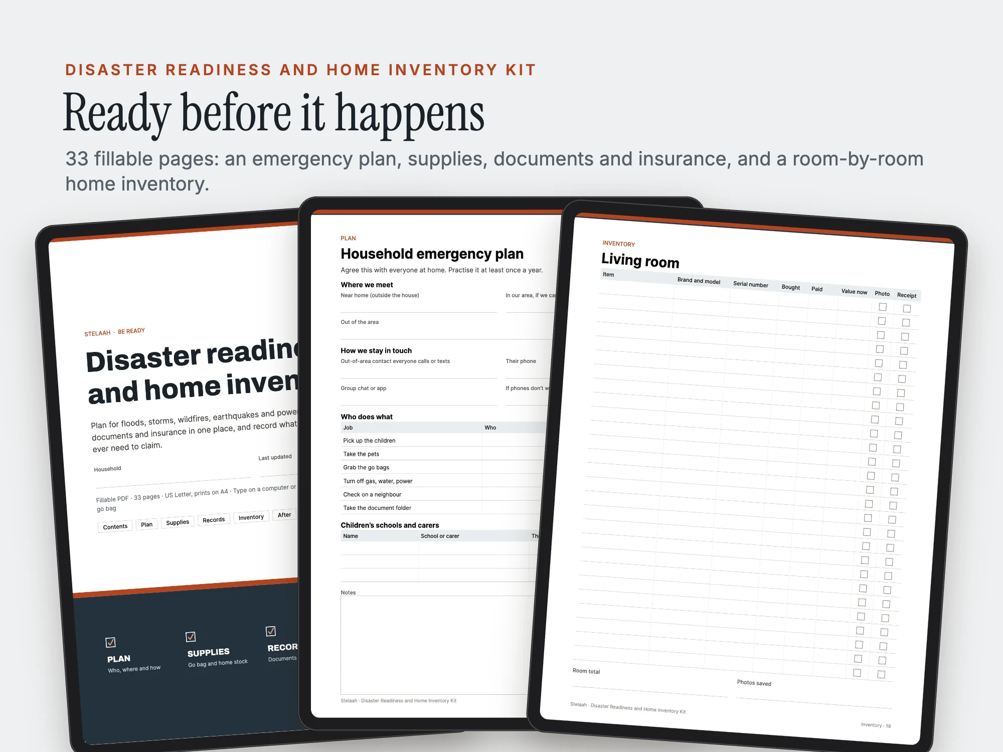 Cover of the Disaster Readiness and Home Inventory Kit