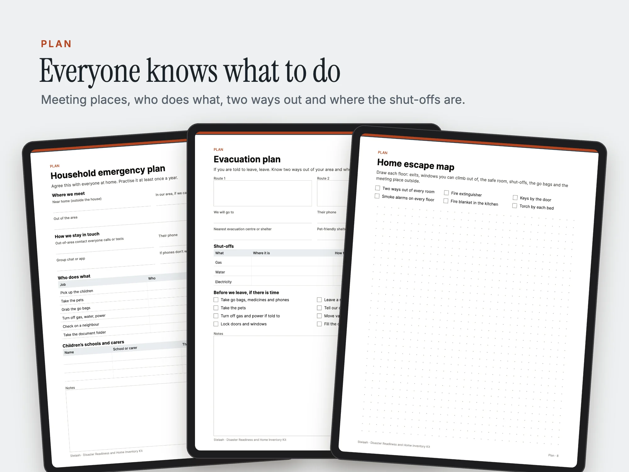 Disaster Readiness and Home Inventory Kit: Plan