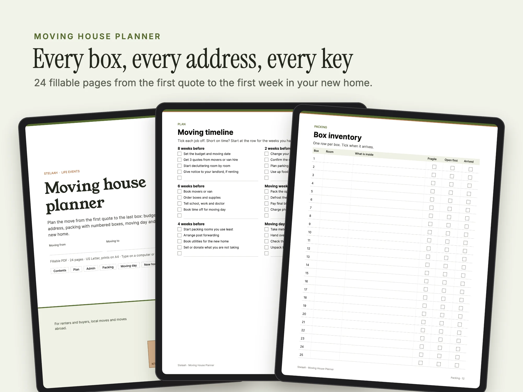 Cover of the Moving House Planner