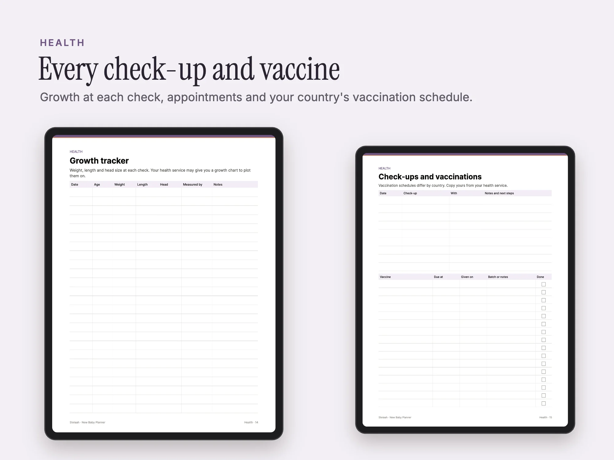 New Baby Planner: Health