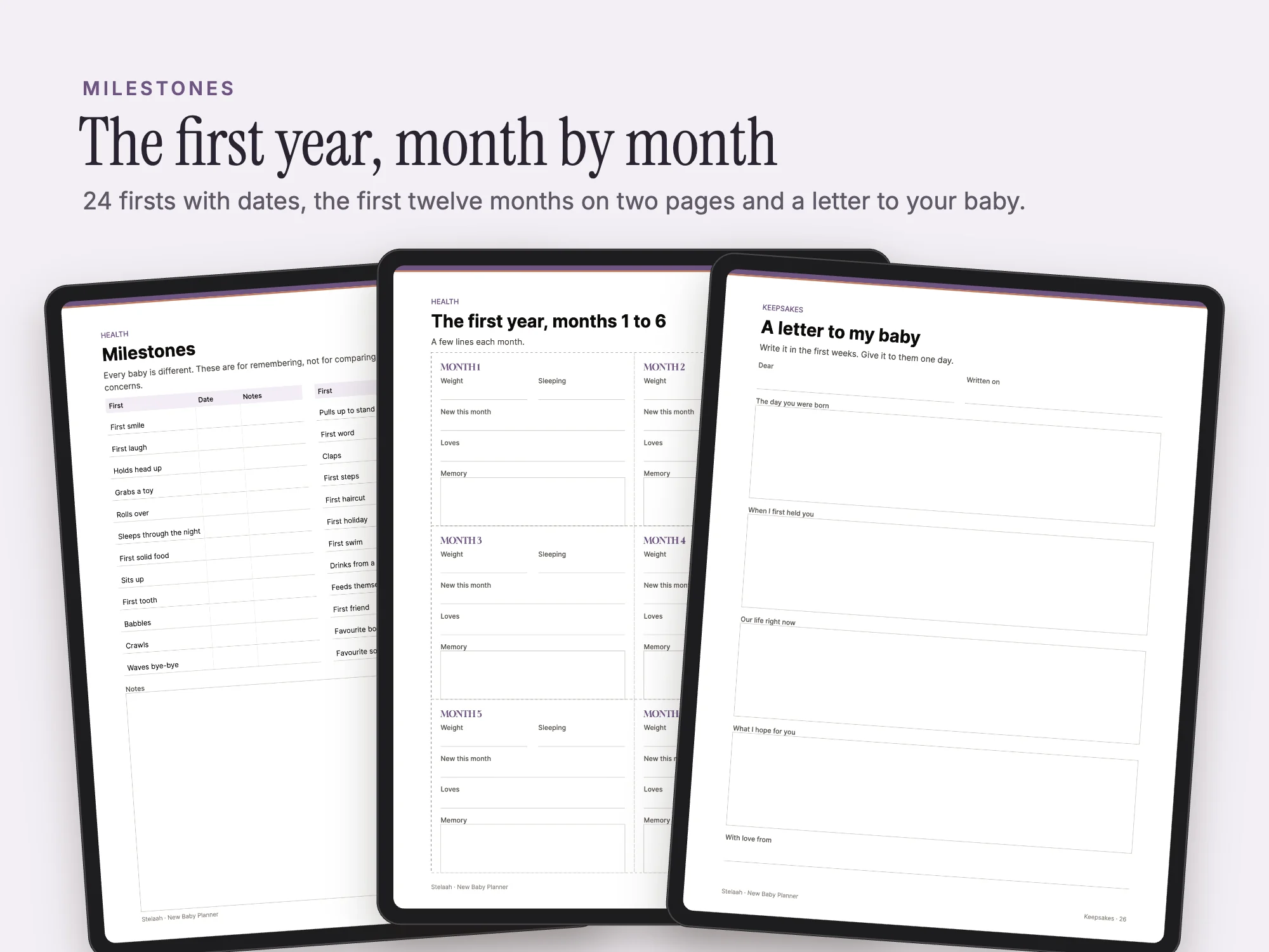New Baby Planner: Milestones