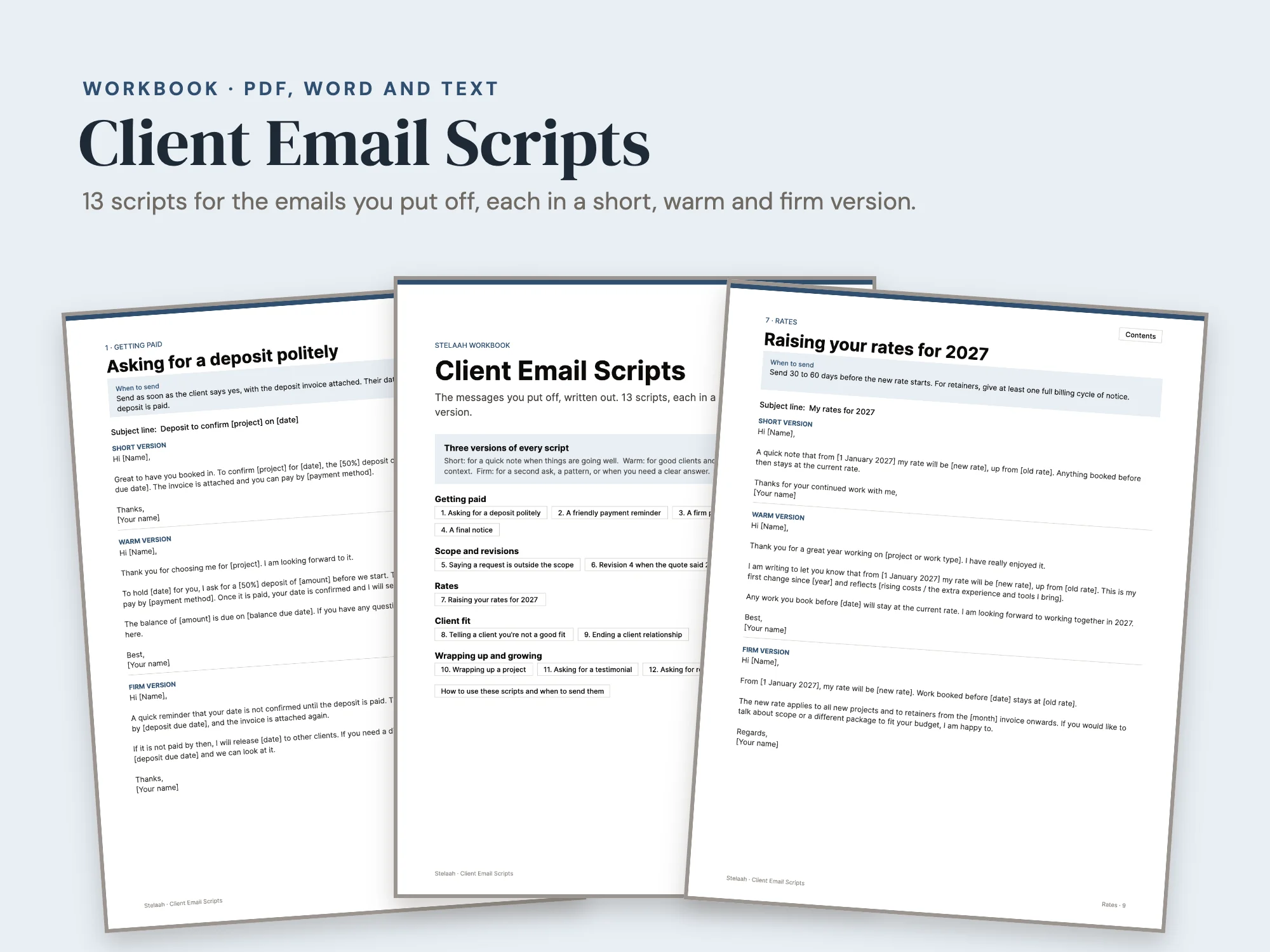 Cover of the Client Email Scripts