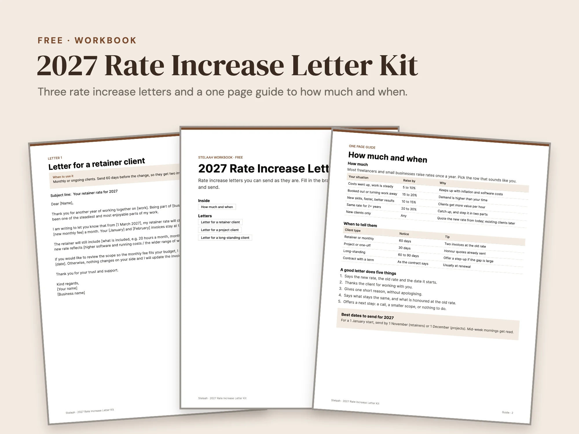 Cover of the 2027 Rate Increase Letter Kit