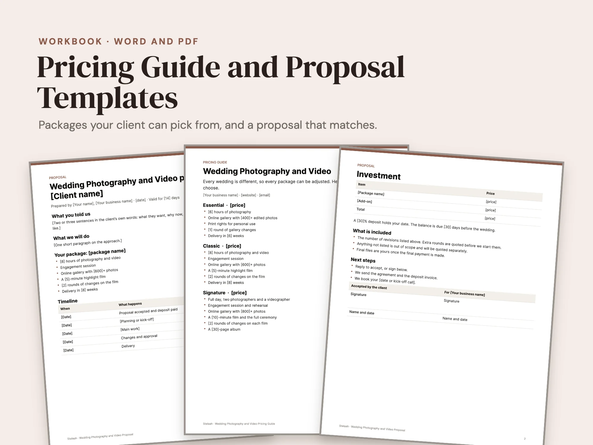 Cover of the Pricing Guide and Proposal Templates