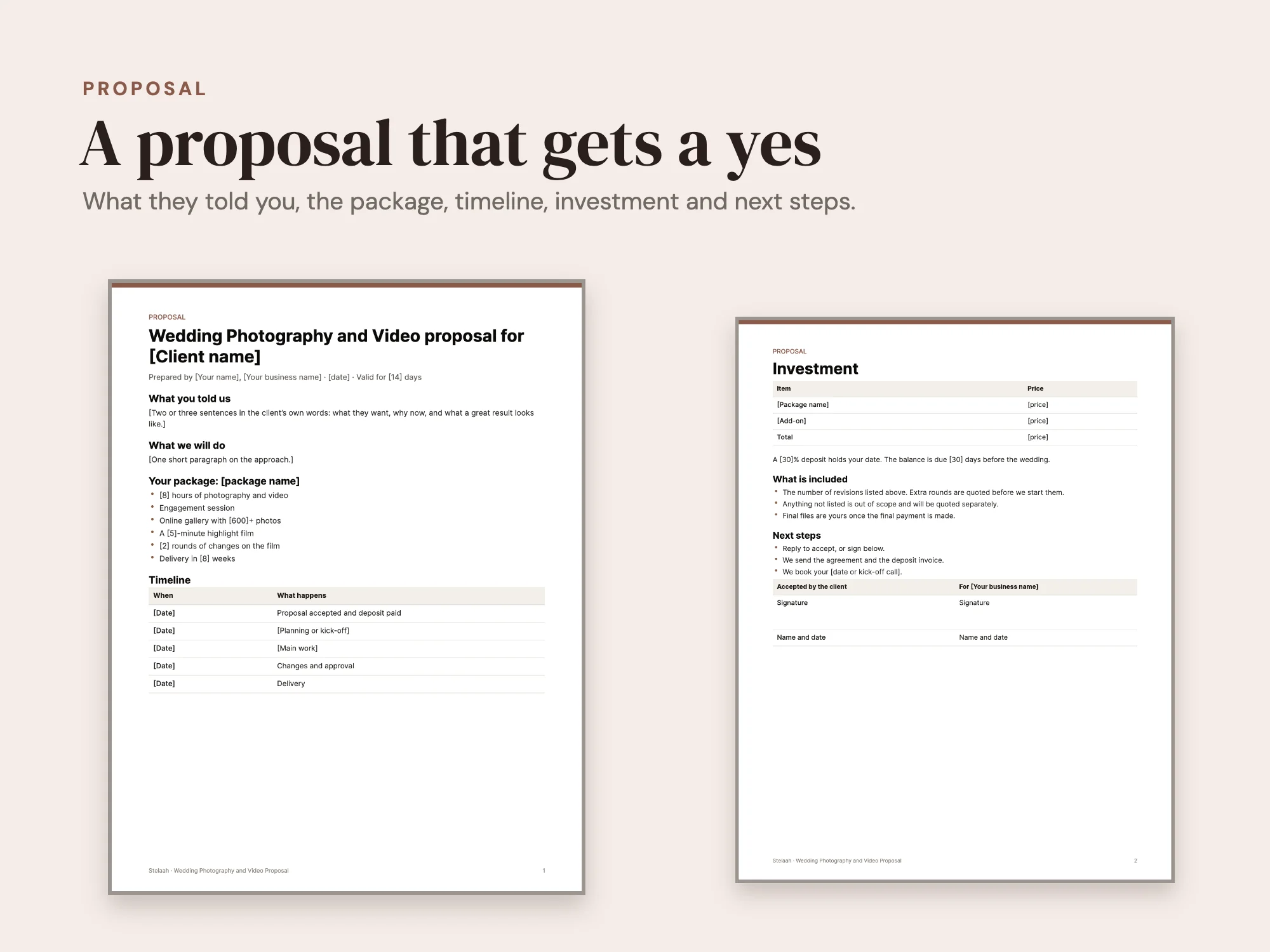 Pricing Guide and Proposal Templates: Proposal