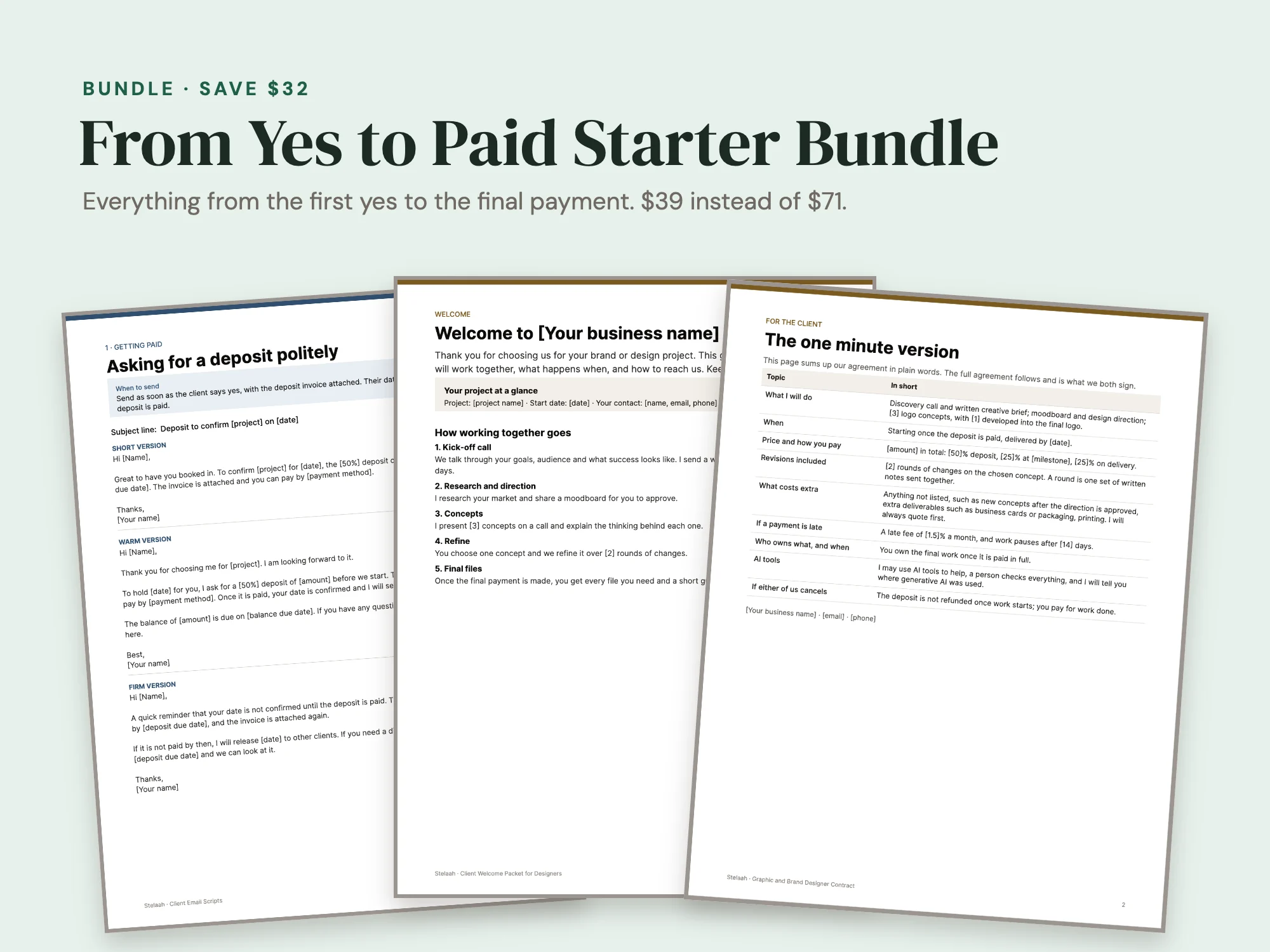 Cover of the From Yes to Paid Starter Bundle