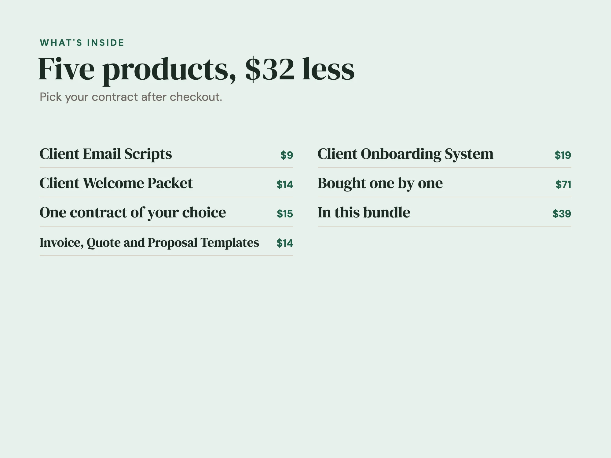 From Yes to Paid Starter Bundle: What's inside